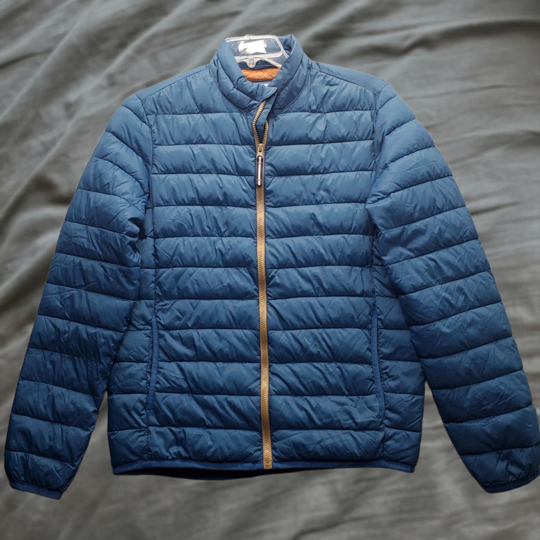 Old Navy Old Navy Puffer Jacket Womens Small Blue Regular Fit Mock Neck Full Zip Lined Size S / US 4 / IT 40 - 1 Thumbnail