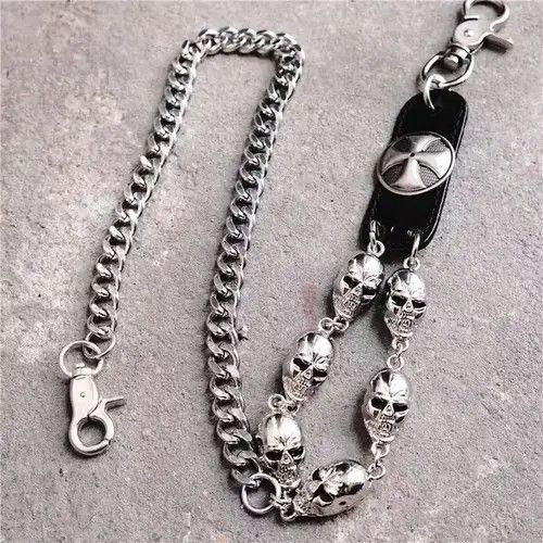 Jean × Jewelry × Other Motorcyle KeyChain Jean Biker Wallet Belts Chain Skull Charm Size ONE SIZE - 1 Thumbnail
