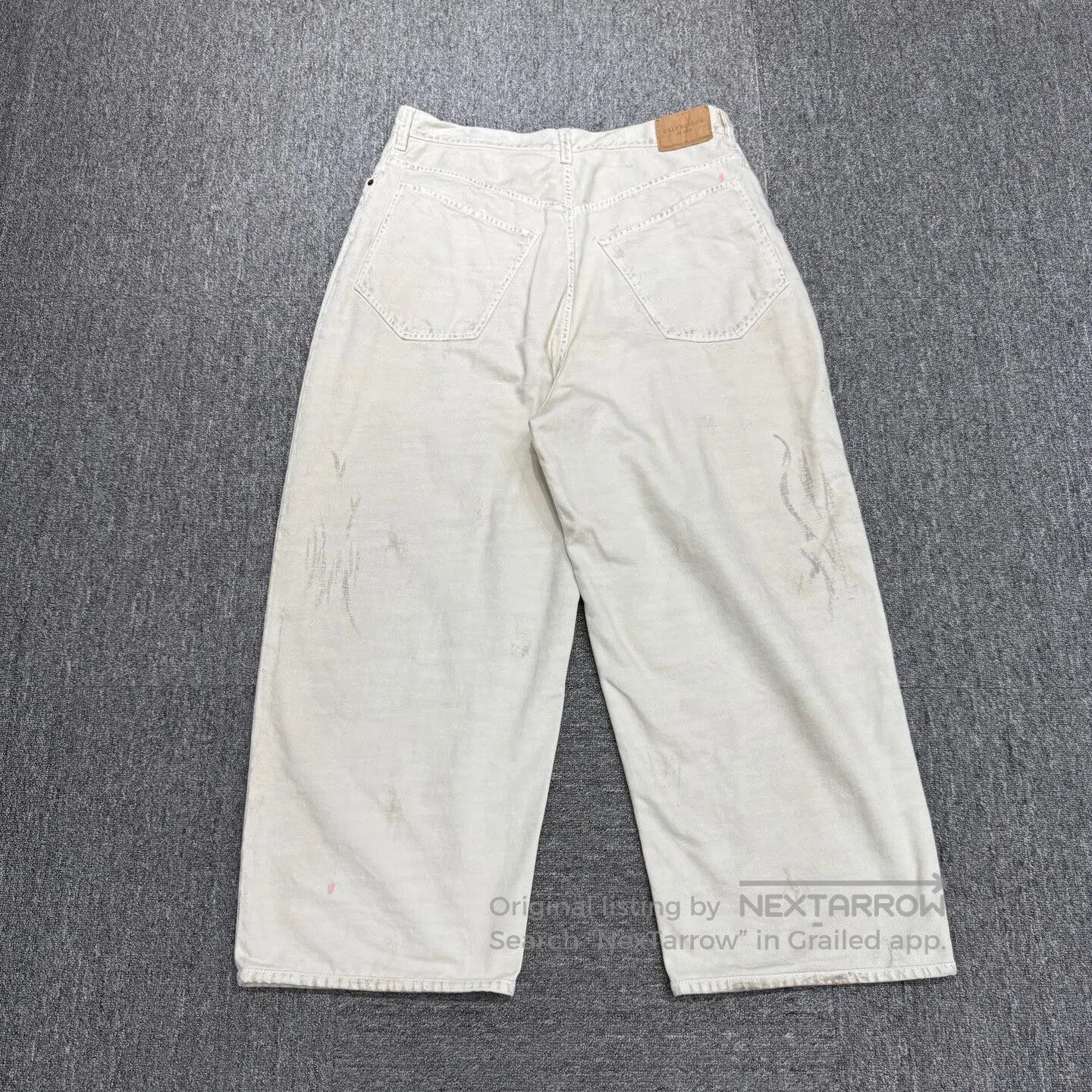 Balenciaga Balenciaga SIZES Old-style ink-wash design on wide-leg jean Size US 28 / EU 44 - 2 Thumbnail