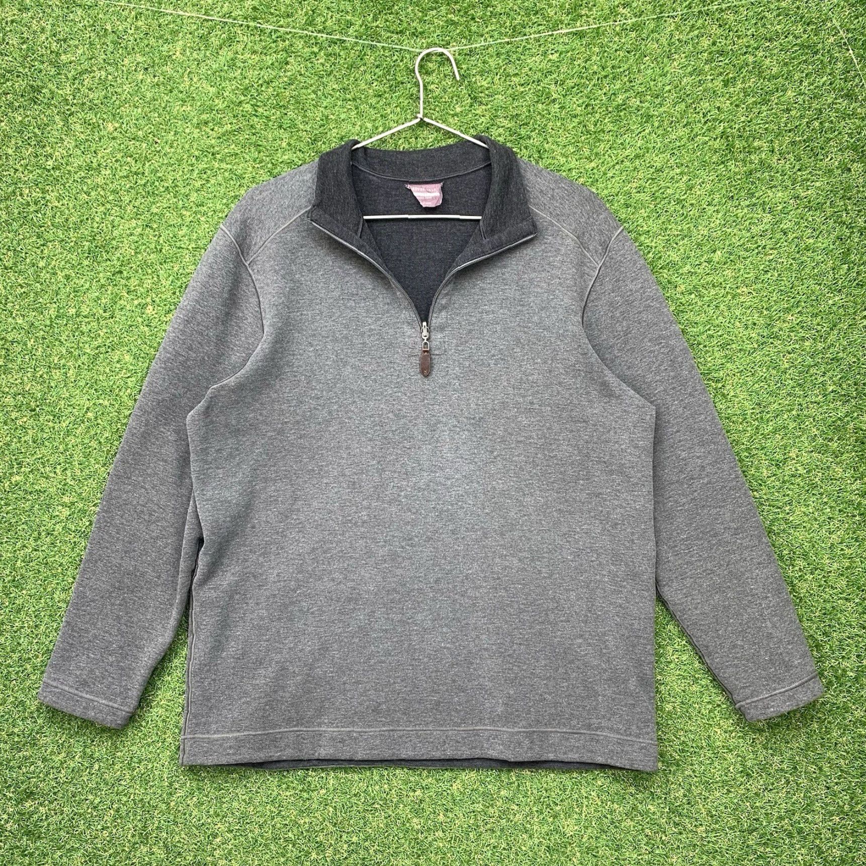 Johnston & Murphy Johnston & Murphy Reversible 1/4 Zip Sweatshirt Mens Large L Pullover Golf Sweater Size US L / EU 52-54 / 3 - 3 Thumbnail