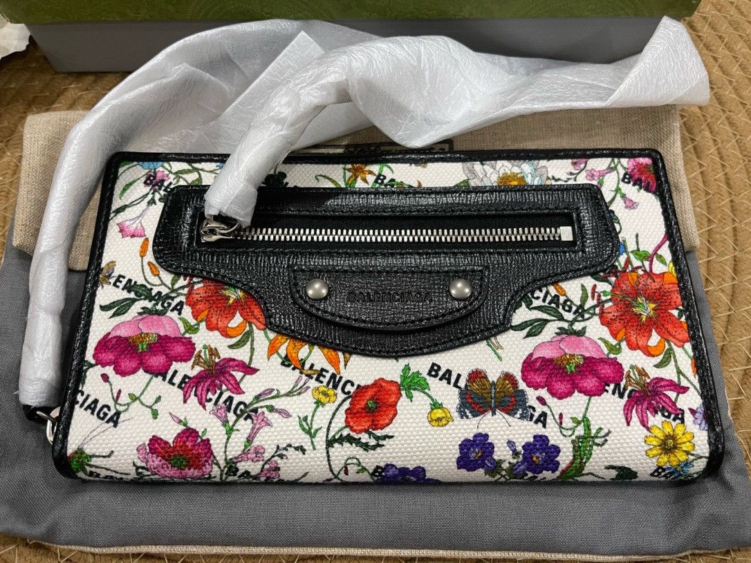 Balenciaga × Gucci Gucci x Balenciaga flowers print wallet Size ONE SIZE - 2 Thumbnail