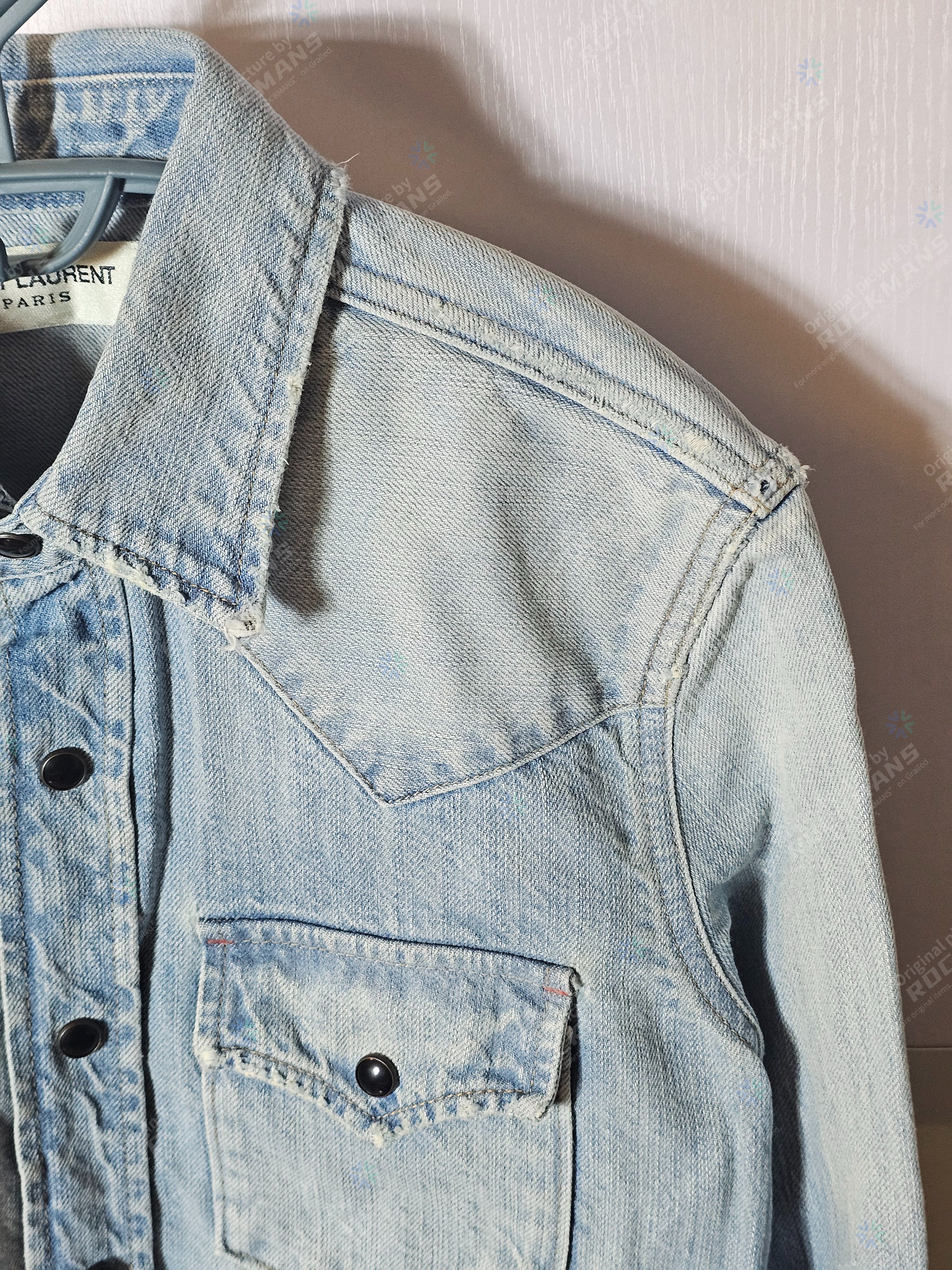 Saint Laurent Paris Saint Laurent SLP Women's Washed Denim Shirt Size S Like New Size S / US 4 / IT 40 - 3 Thumbnail