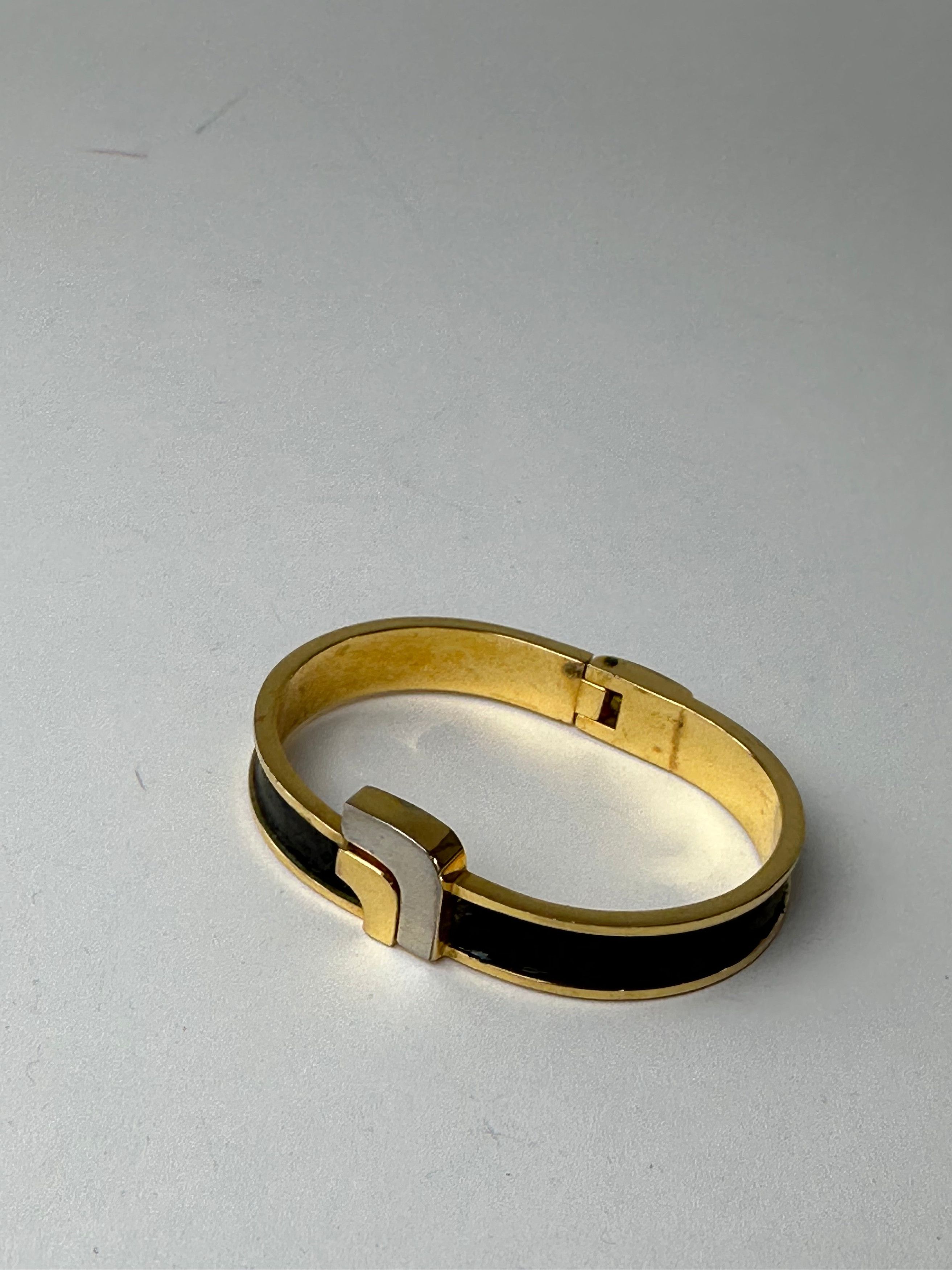 Loewe Vintage Madrid Gold Plated Leather Bracelet Gold Black Size ONE SIZE - 1 Thumbnail