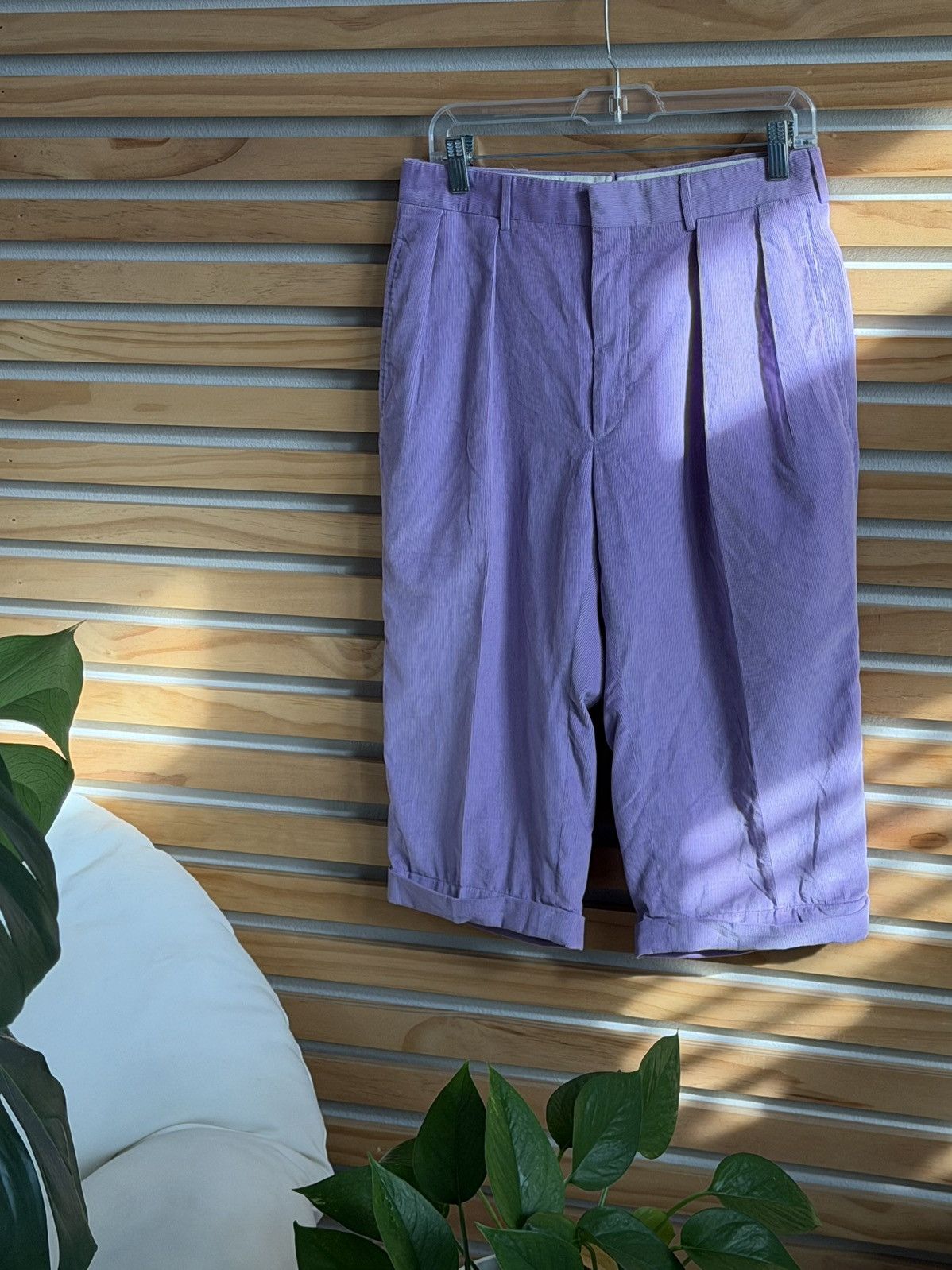 Polo Ralph Lauren Vintage Polo RL Italian Lavender Corduroy Bermuda 30 Size US 30 / EU 46 - 1 Thumbnail