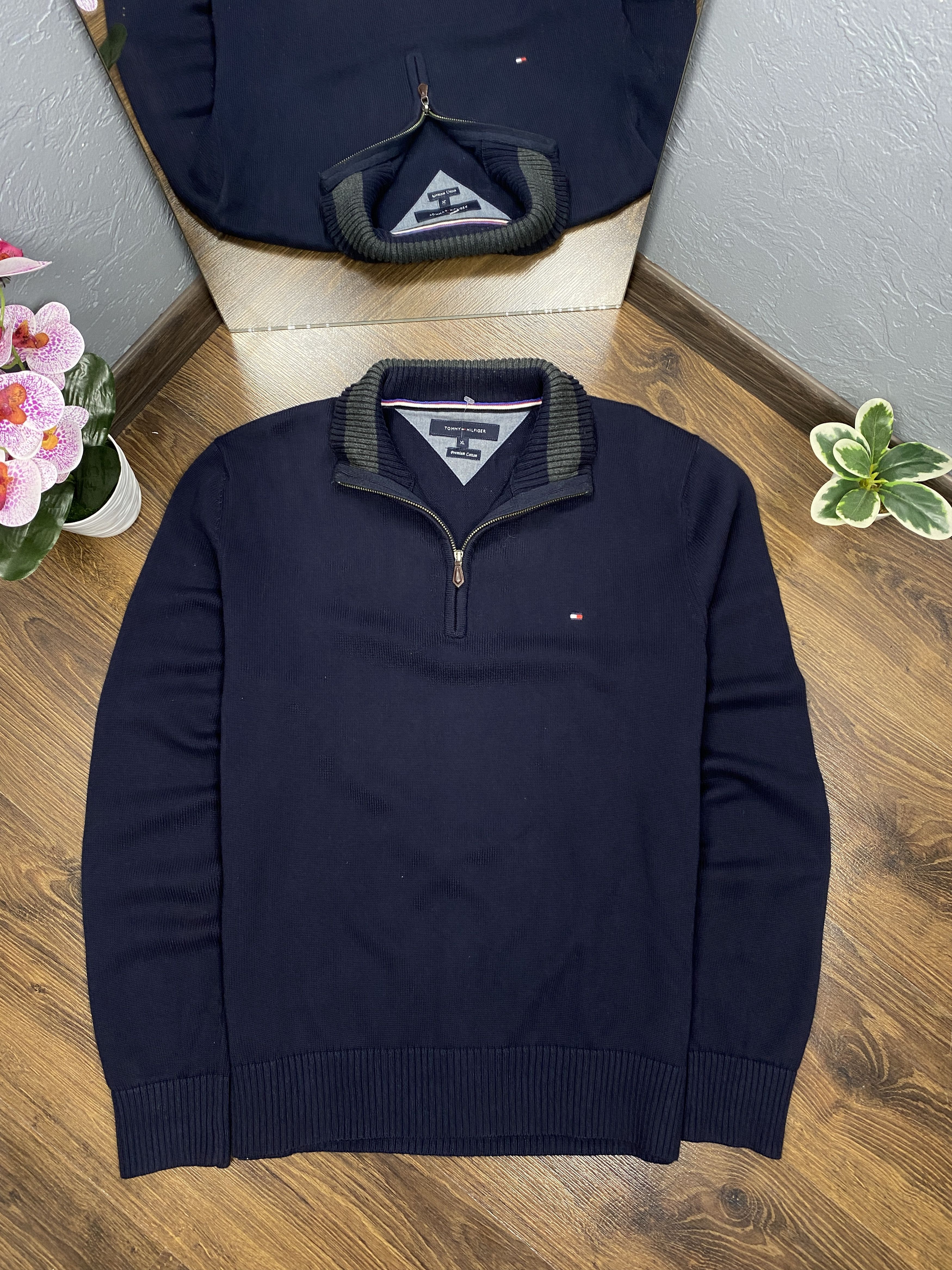 Tommy Hilfiger Tommy Hilfiger Vintage Mens Quarter Zip Sweater Size US XL / EU 56 / 4 - 1 Thumbnail