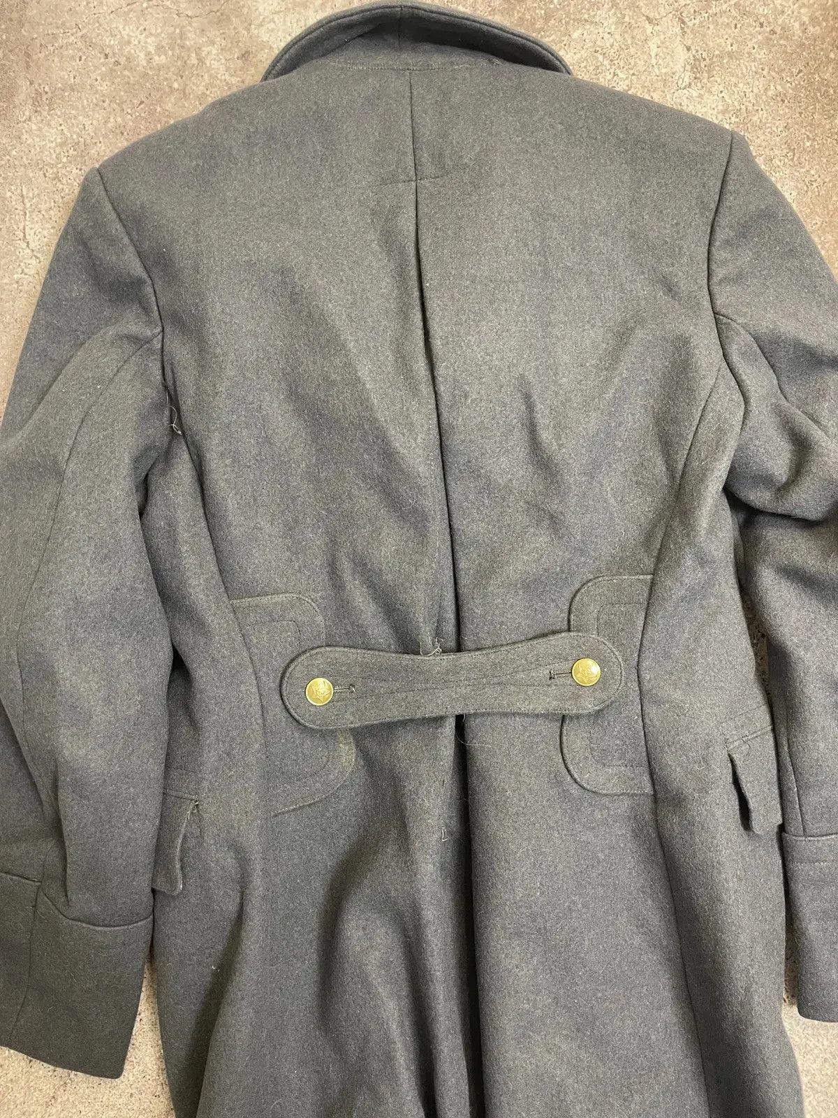 Other Vintage Military Greatcoat Wool Long Trench Gray Coat L Size US L / EU 52-54 / 3 - 9 Thumbnail