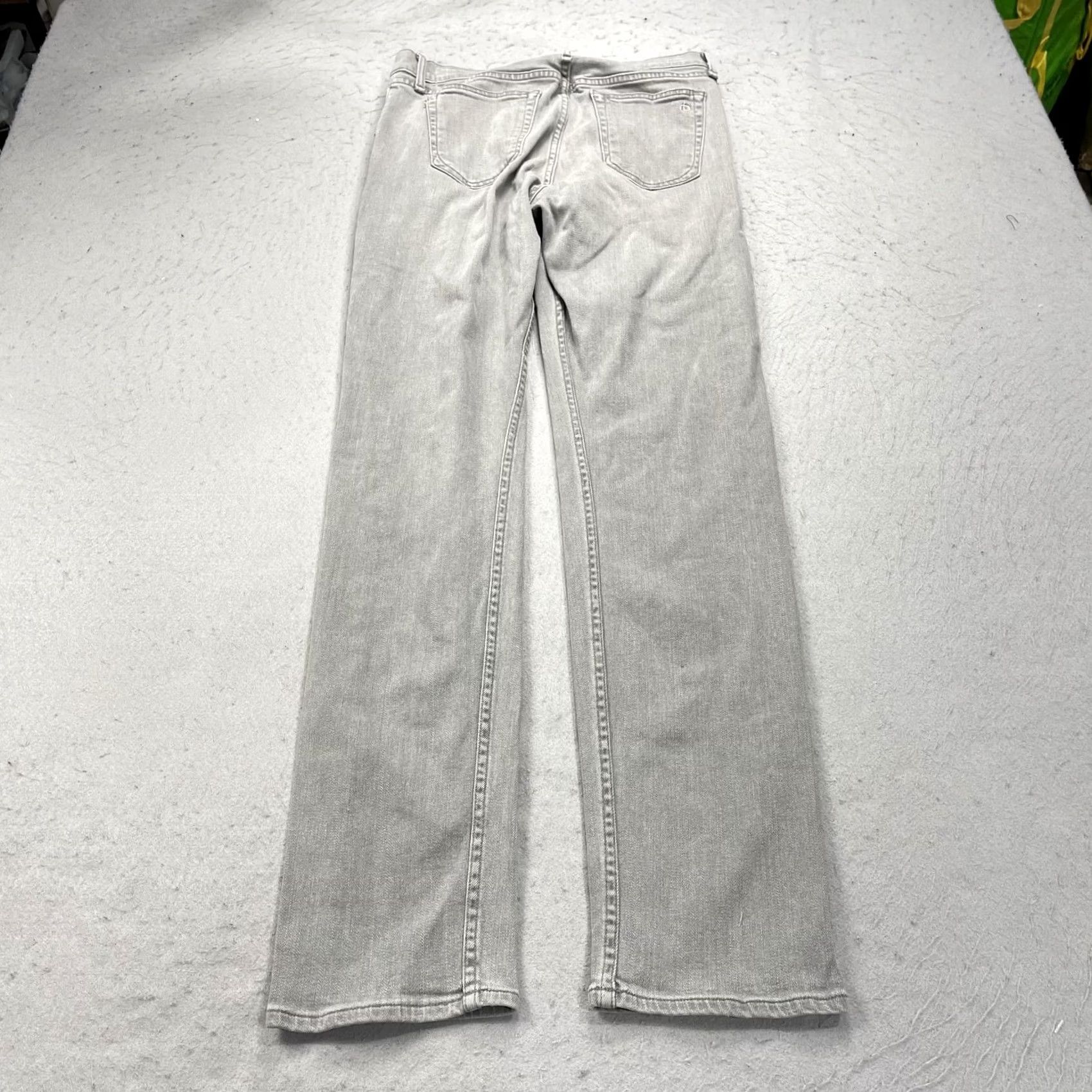 Rag & Bone rag & bone Fit 2 Jeans Mens 32x33 Gray Slim Straight Light Wash Denim Stretch Size US 32 / EU 48 - 7 Thumbnail