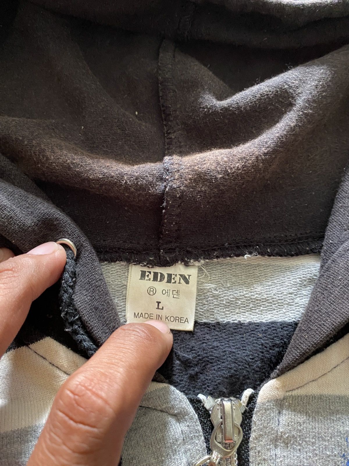If Six Was Nine × Japanese Brand × Le Grande Bleu (L.G.B.) Vintage eden punk striped pocket hoodie Size US S / EU 44-46 / 1 - 5 Thumbnail