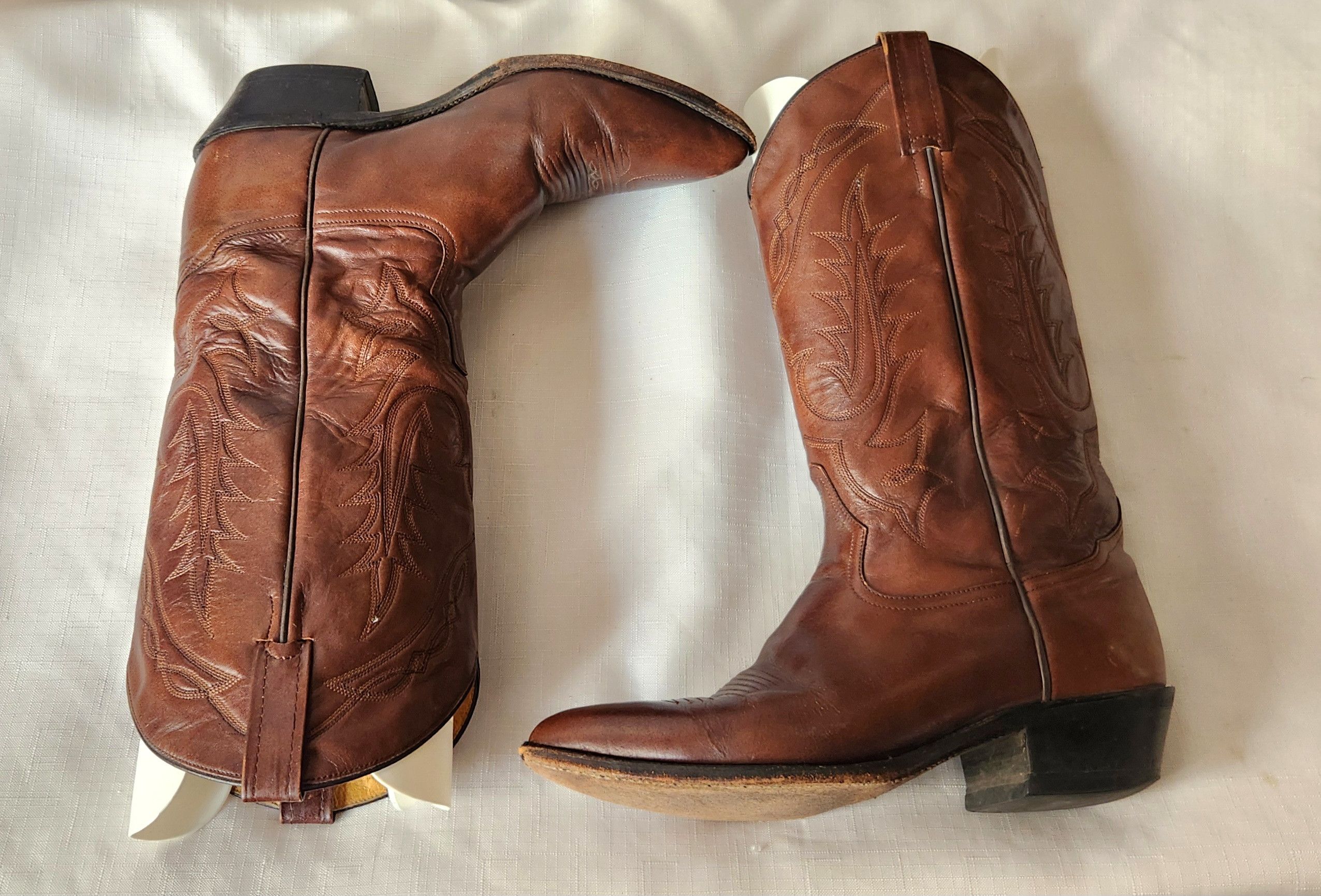 Tony Lama Tony Lama Boots Mens Size 8 EE Brown Leather Western Cowboy Size US 8.5 / EU 41-42 - 5 Thumbnail