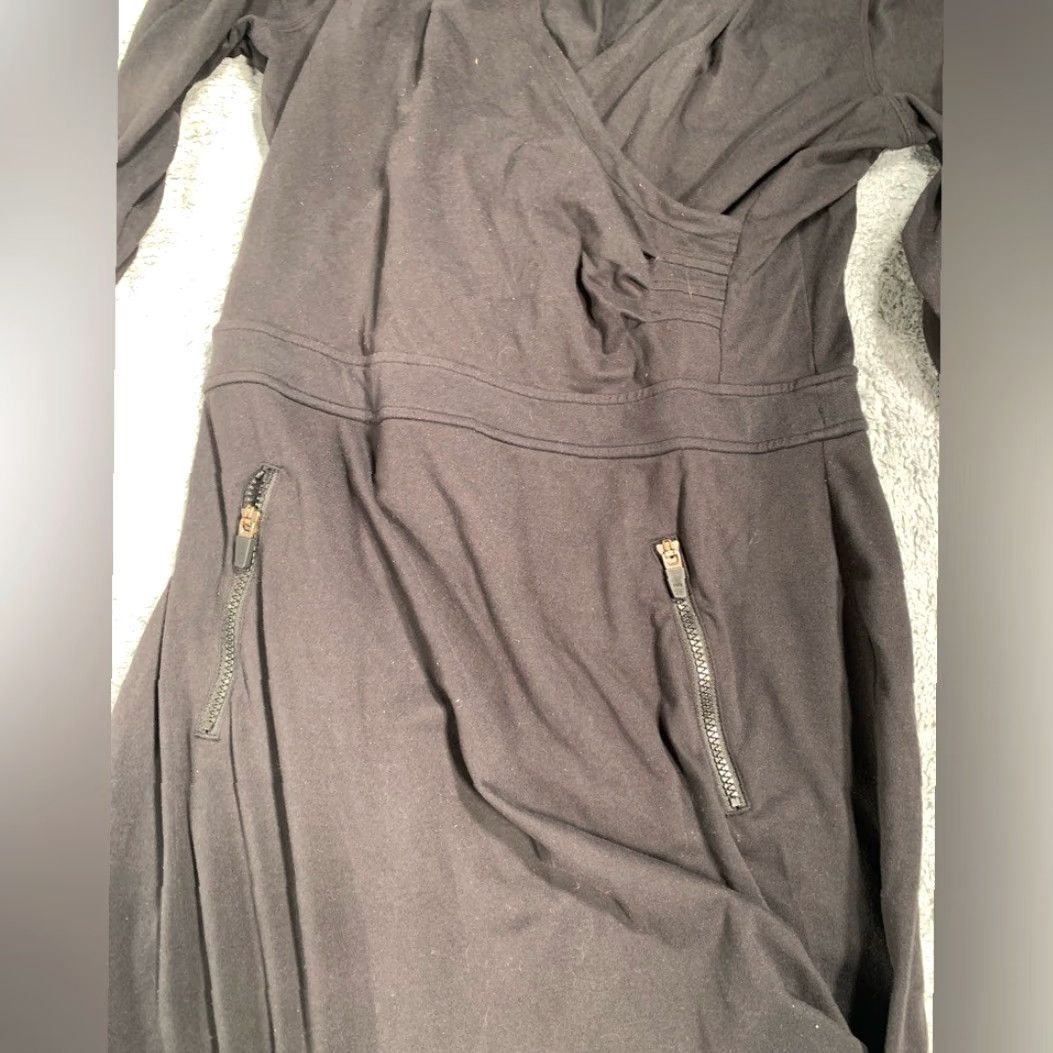 Athleta Athleta Dress Long Sleeve Black Midi Women LT Regular Size L / US 10 / IT 46 - 5 Thumbnail