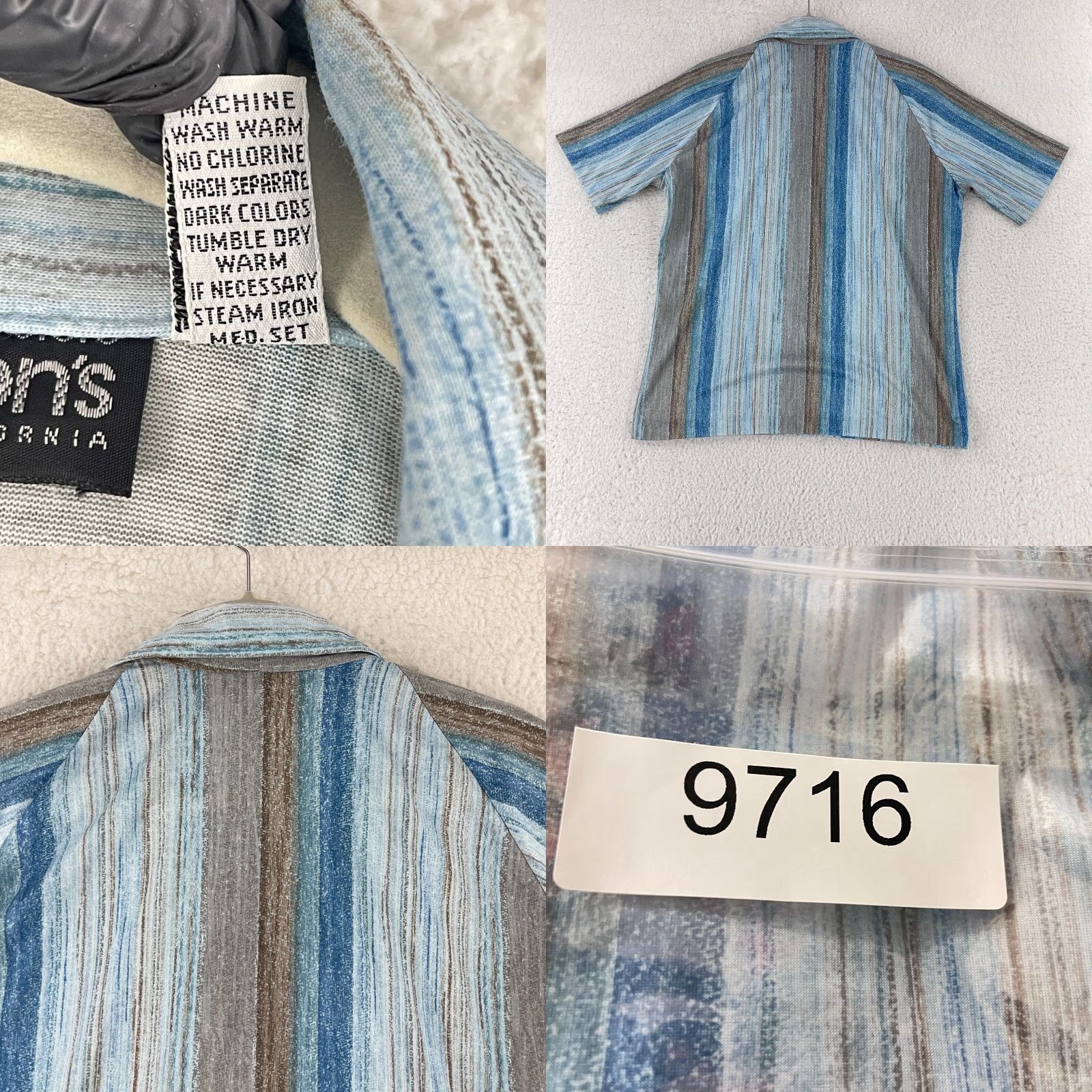Vintage VINTAGE Robinson's Southern California Shirt Mens Large Blue Stripe Split Neck Size US L / EU 52-54 / 3 - 8 Thumbnail