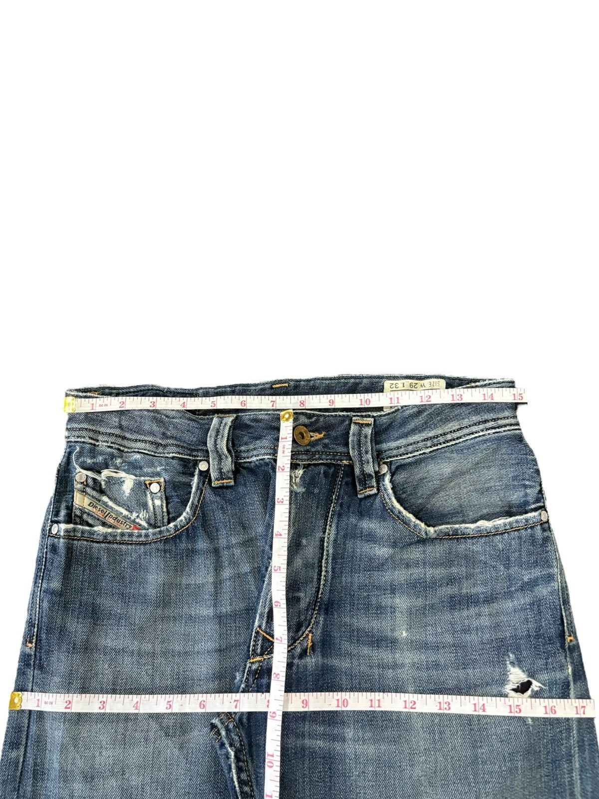 Diesel Vintage Diesel Larkee Blue Wash Distress Loose Jeans Size US 30 / EU 46 - 7 Thumbnail