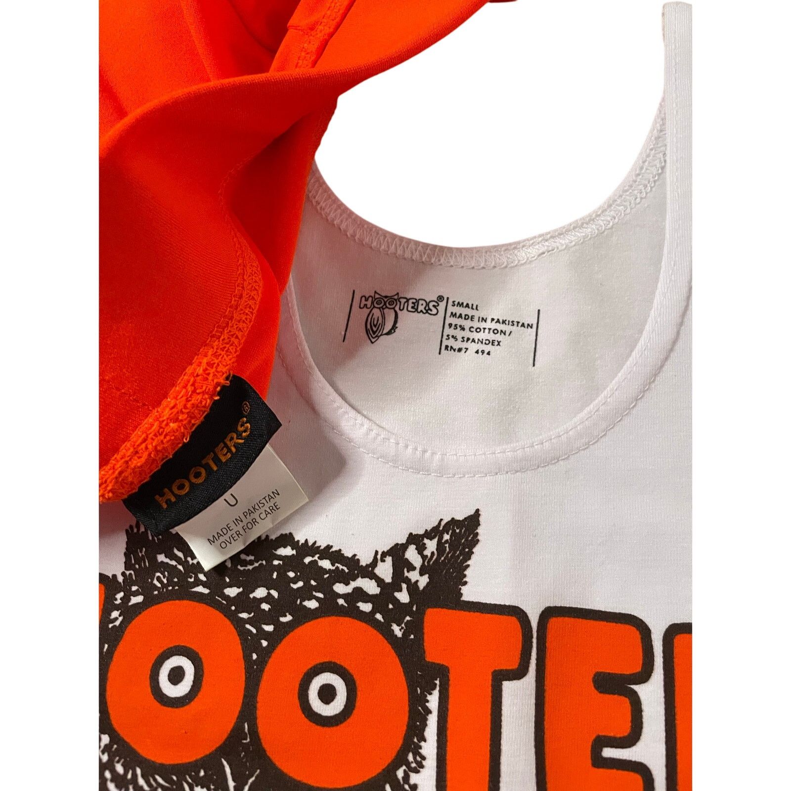 Other New Hooters Uniform Tank Shorts Pouch Tag Socks hose Small Size S / US 4 / IT 40 - 8 Thumbnail