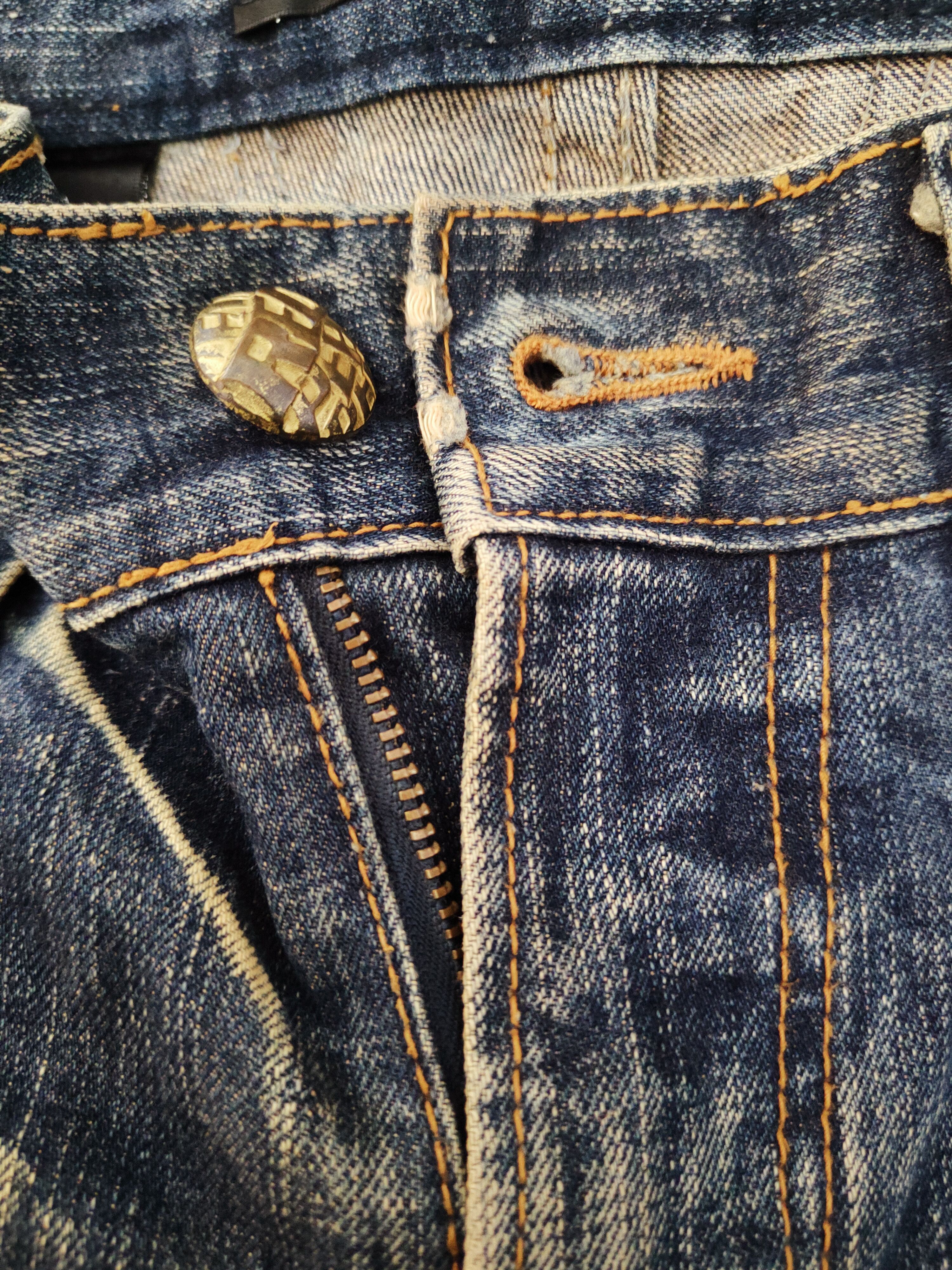Japanese Brand Red Pepper Dark Blue Distressed Ripped Jeans #W381 Size US 32 / EU 48 - 18 Thumbnail