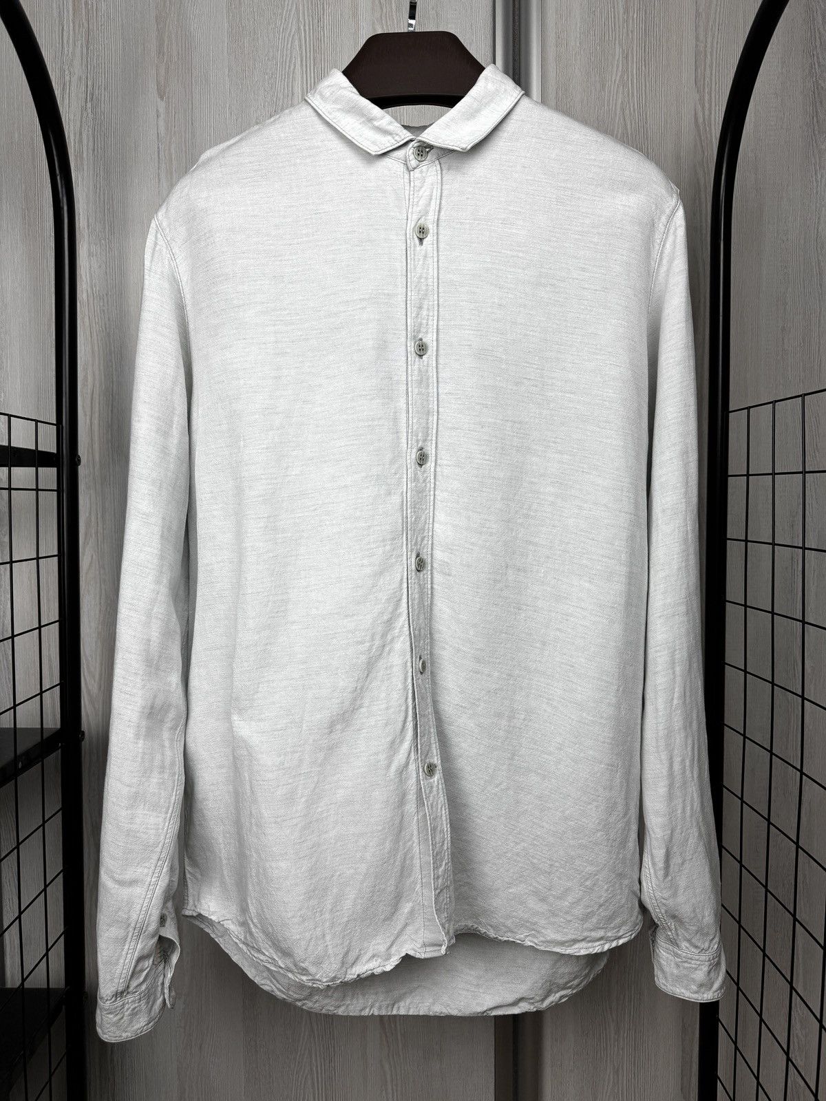 Freitag Freitag Light Grey Linen Modal E783 Mens Shirt Size US L / EU 52-54 / 3 - 2 Thumbnail