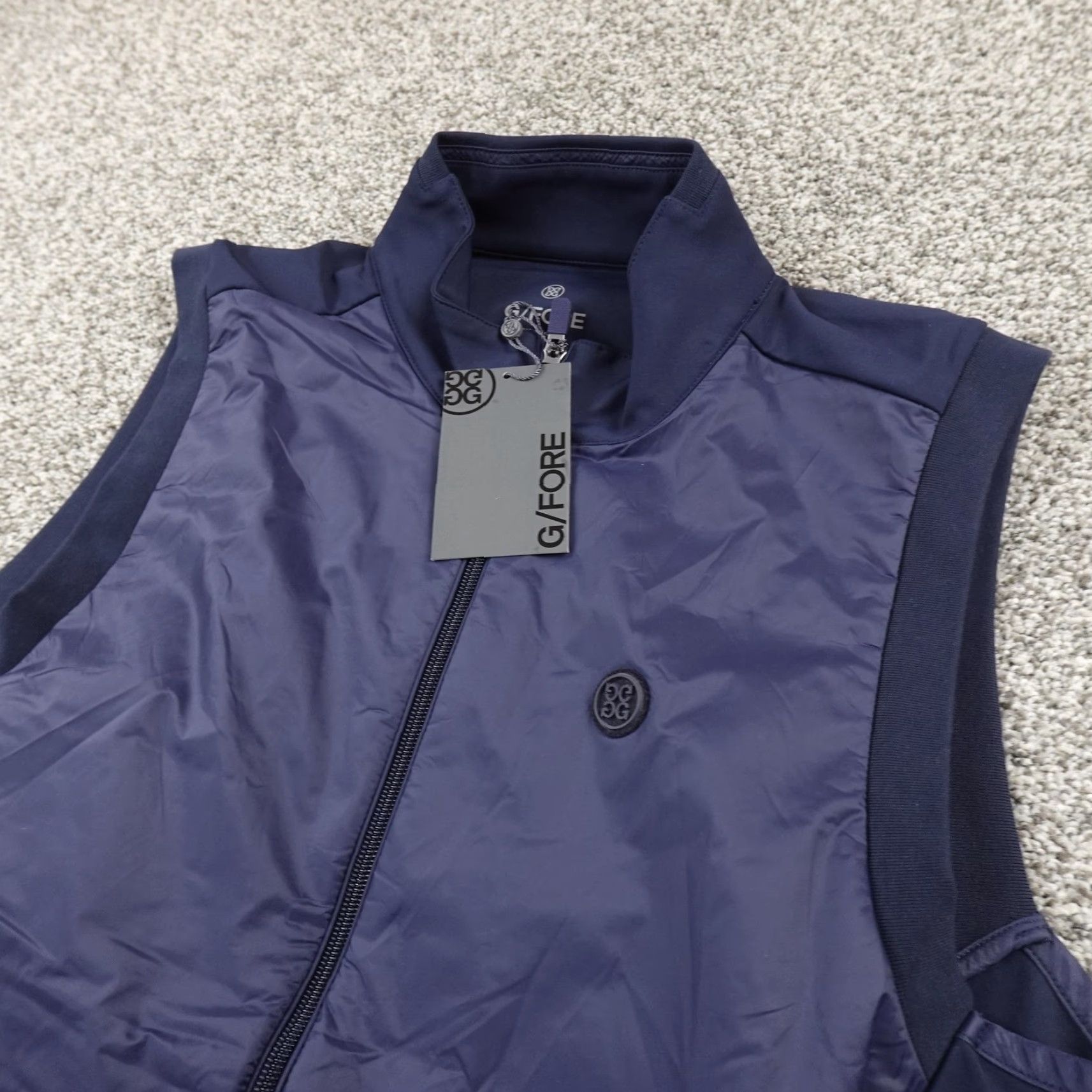 G/FORE G/FORE Vest Mens L Blue Interlock Softshell Full Zip Golf Performance Tech Shirt Size US L / EU 52-54 / 3 - 2 Thumbnail