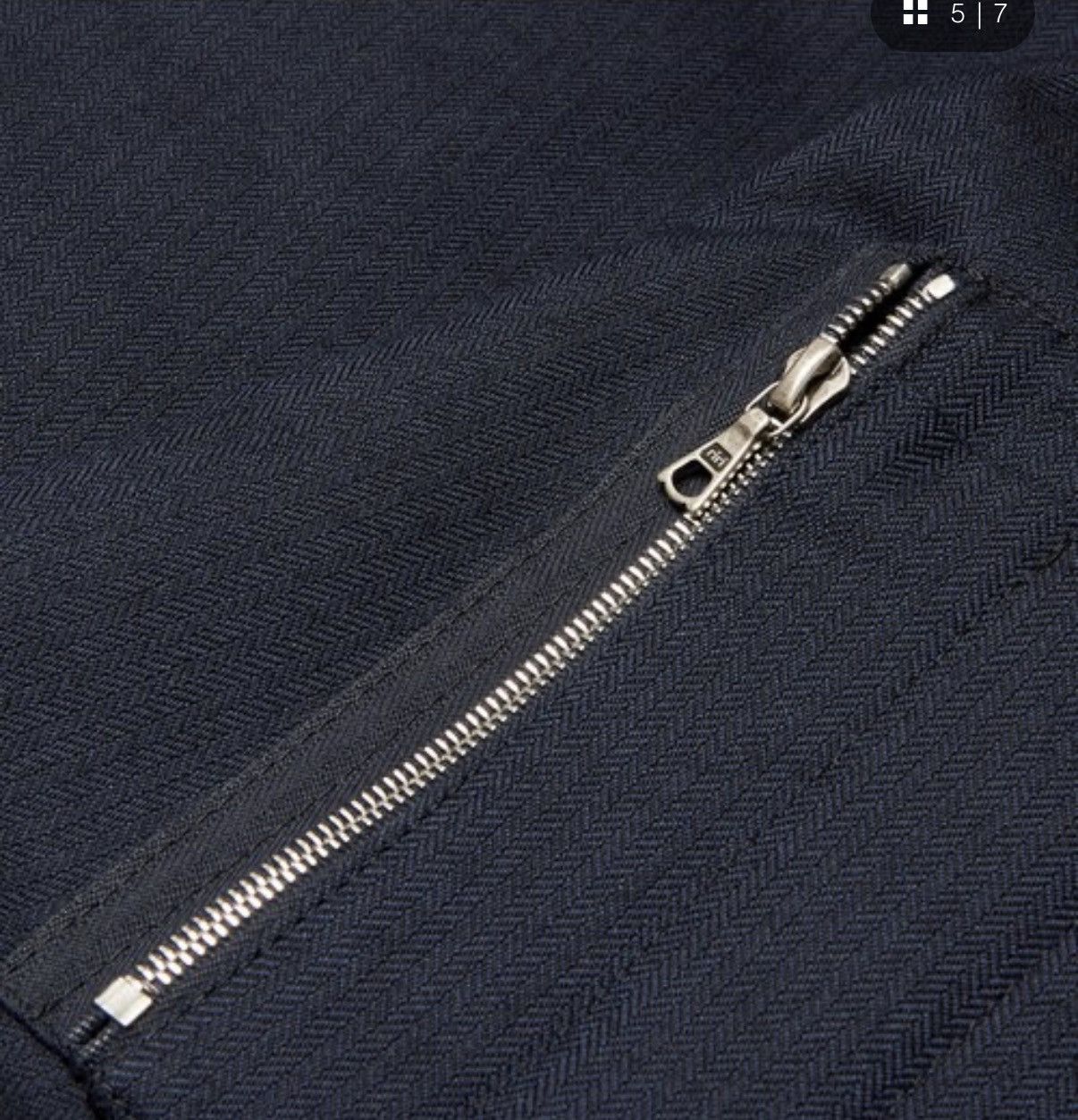 A.P.C. A.P.C. Herringbone Cotton and Wool-Blend Bomber Jacket Size US S / EU 44-46 / 1 - 12 Thumbnail