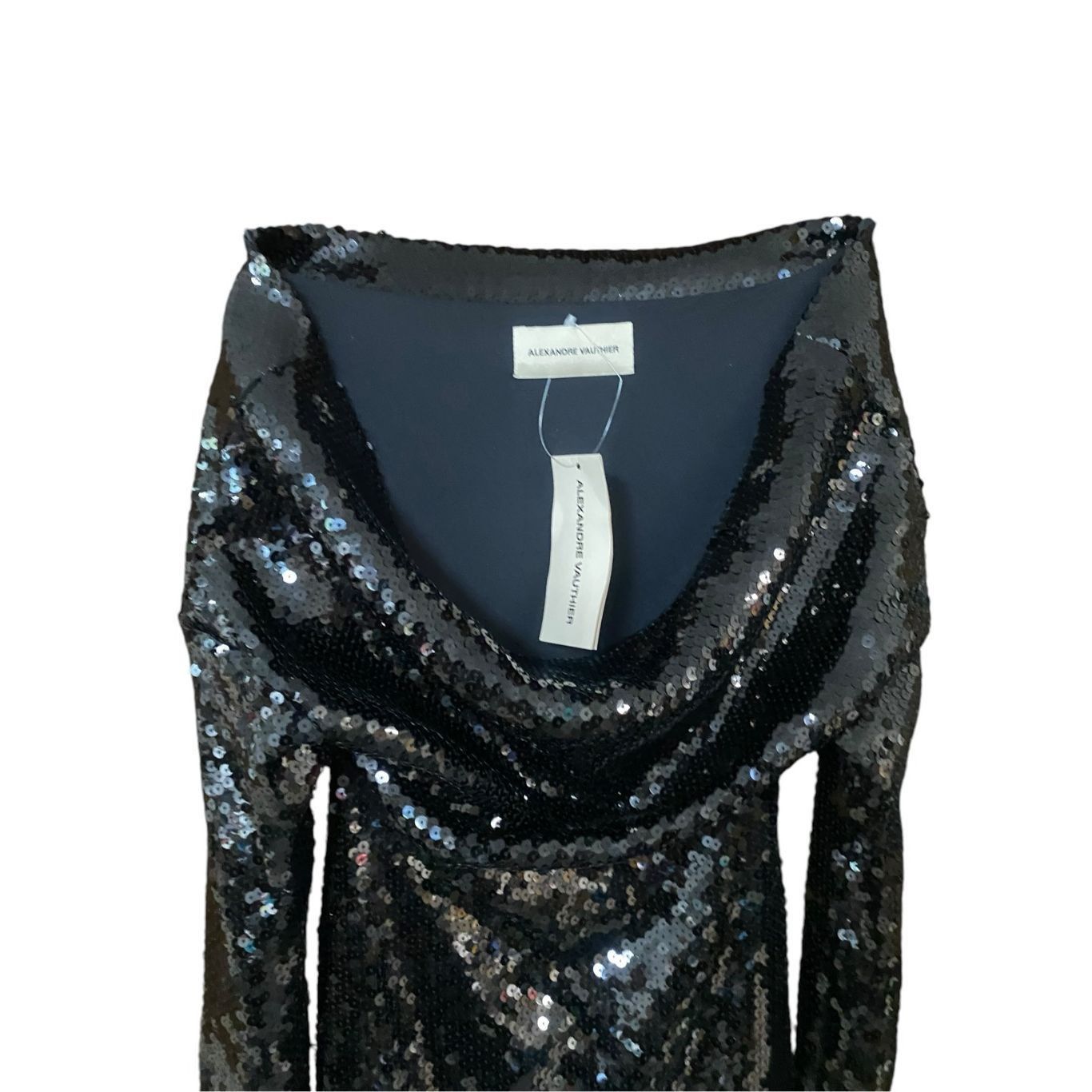 Alexandre Vauthier ALEXANDRE VAUTHIER Couture Edit Dress Black Sequin Size 36 US Small NWT $1,380 Size XS / US 0-2 / IT 36-38 - 7 Thumbnail