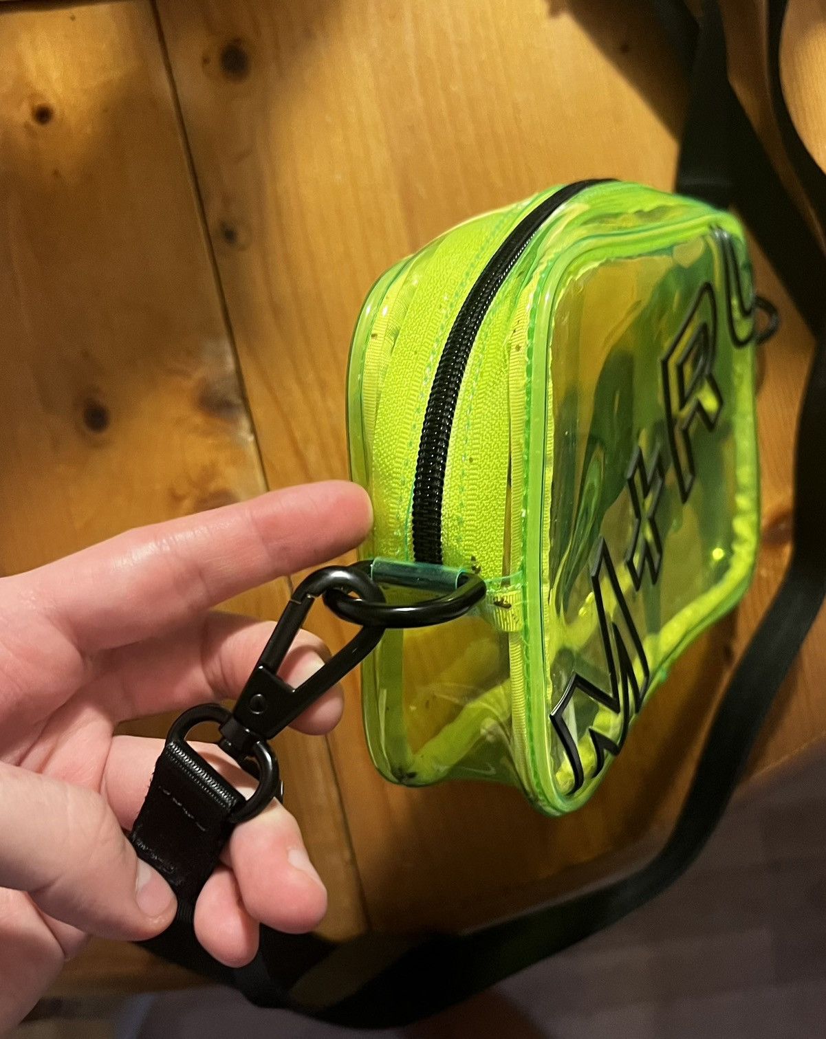 M+Rc Noir M+RC Noir Transparent PVC Crossbody Bag (Neon Green) Size ONE SIZE - 3 Thumbnail
