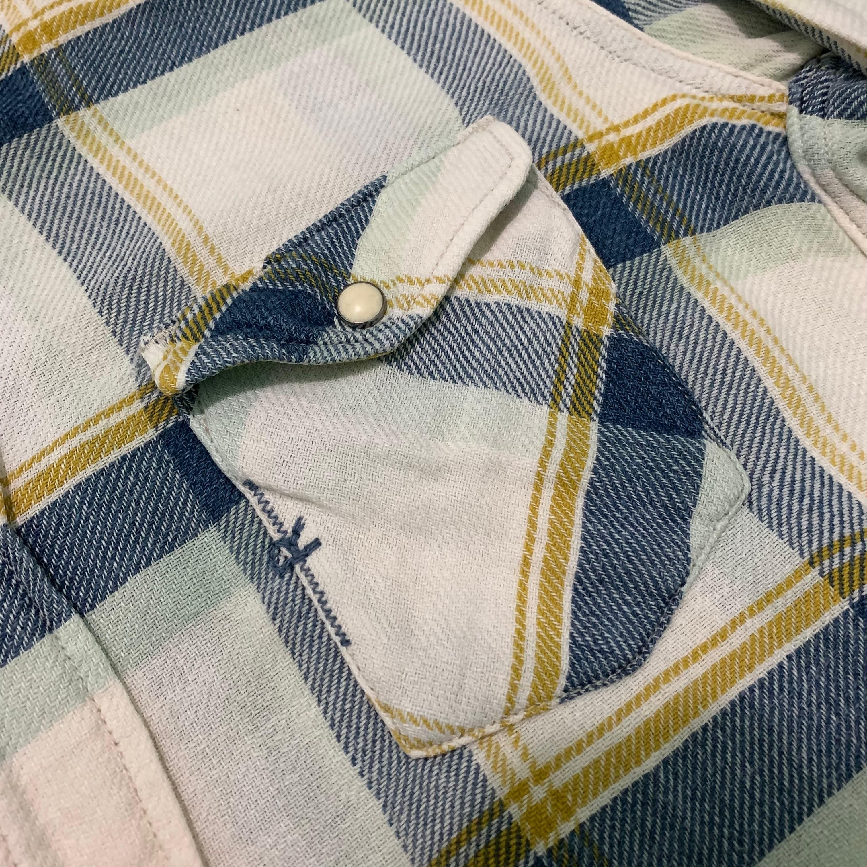 45rpm × Japanese Brand × Vintage Vtg R by 45rpm Plaid Flannel Shirt Snap Button Size US L / EU 52-54 / 3 - 3 Thumbnail