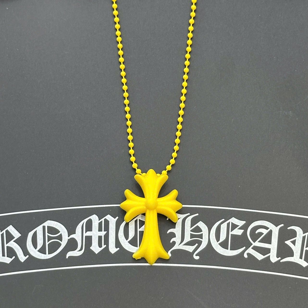 Chrome Hearts Chrome Hearts Silicrome Cross Necklace Yellow Size ONE SIZE - 1 Thumbnail