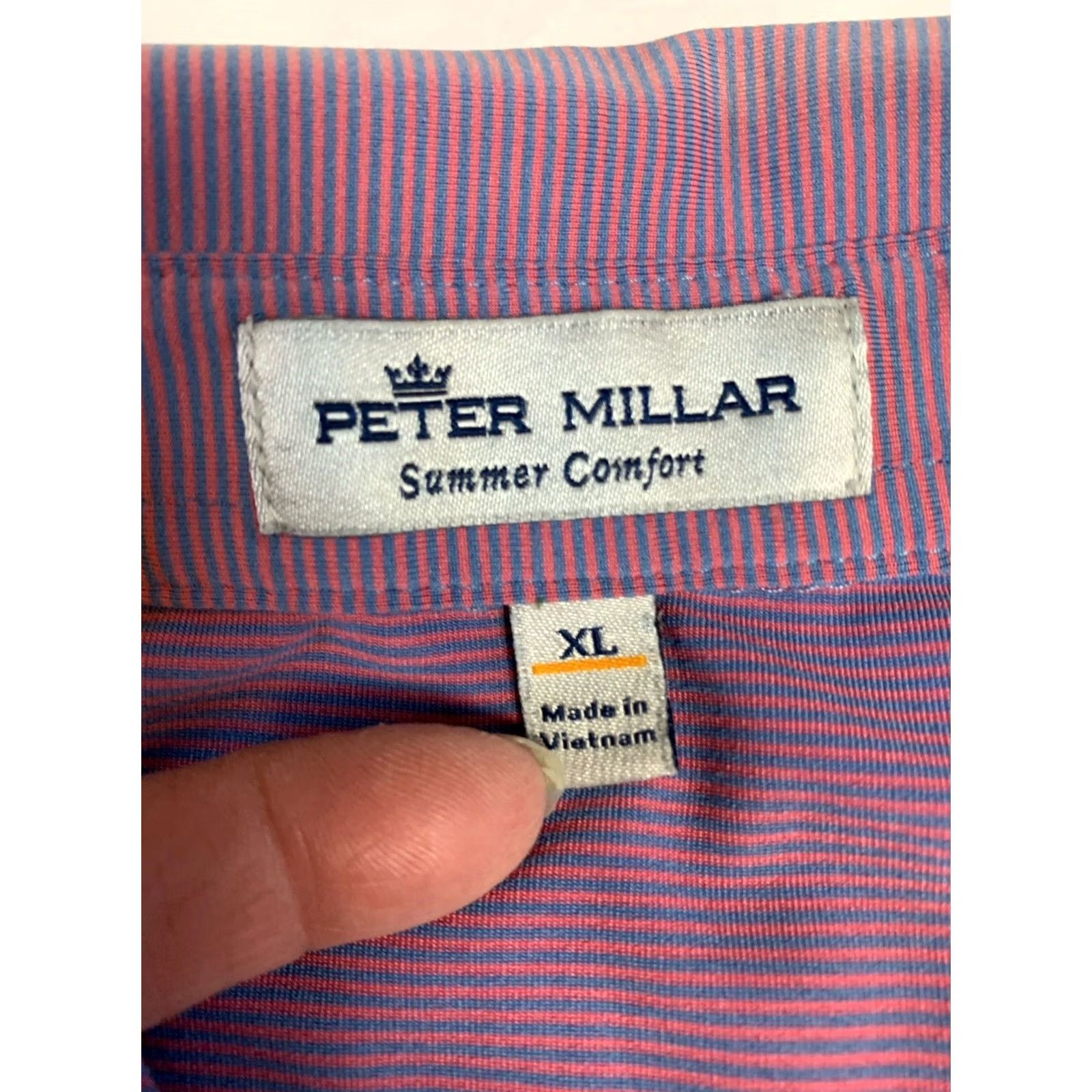 Peter Millar Peter Millar Summer Comfort Polo Shirt Mens XL Purple Striped Performance Rugby Size US XL / EU 56 / 4 - 5 Thumbnail