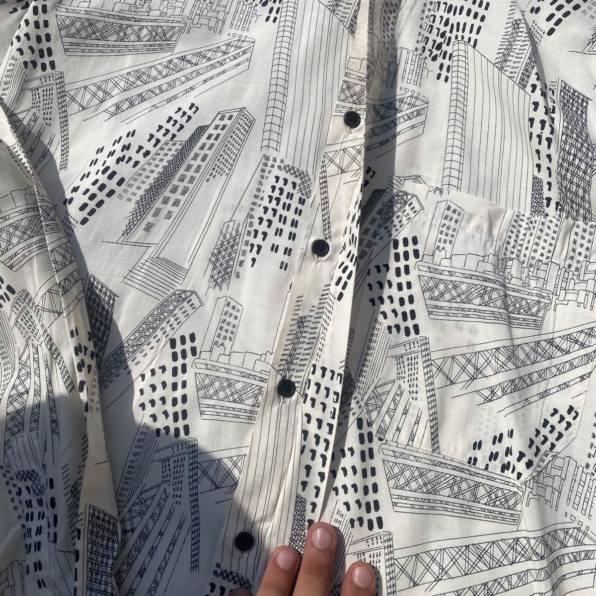 Japanese Brand × Yashi Yamamuri Men’s YASHI YAMAMURI JAPANESE CITY PRINT SHIRT SIZE XL Size US XL / EU 56 / 4 - 7 Thumbnail
