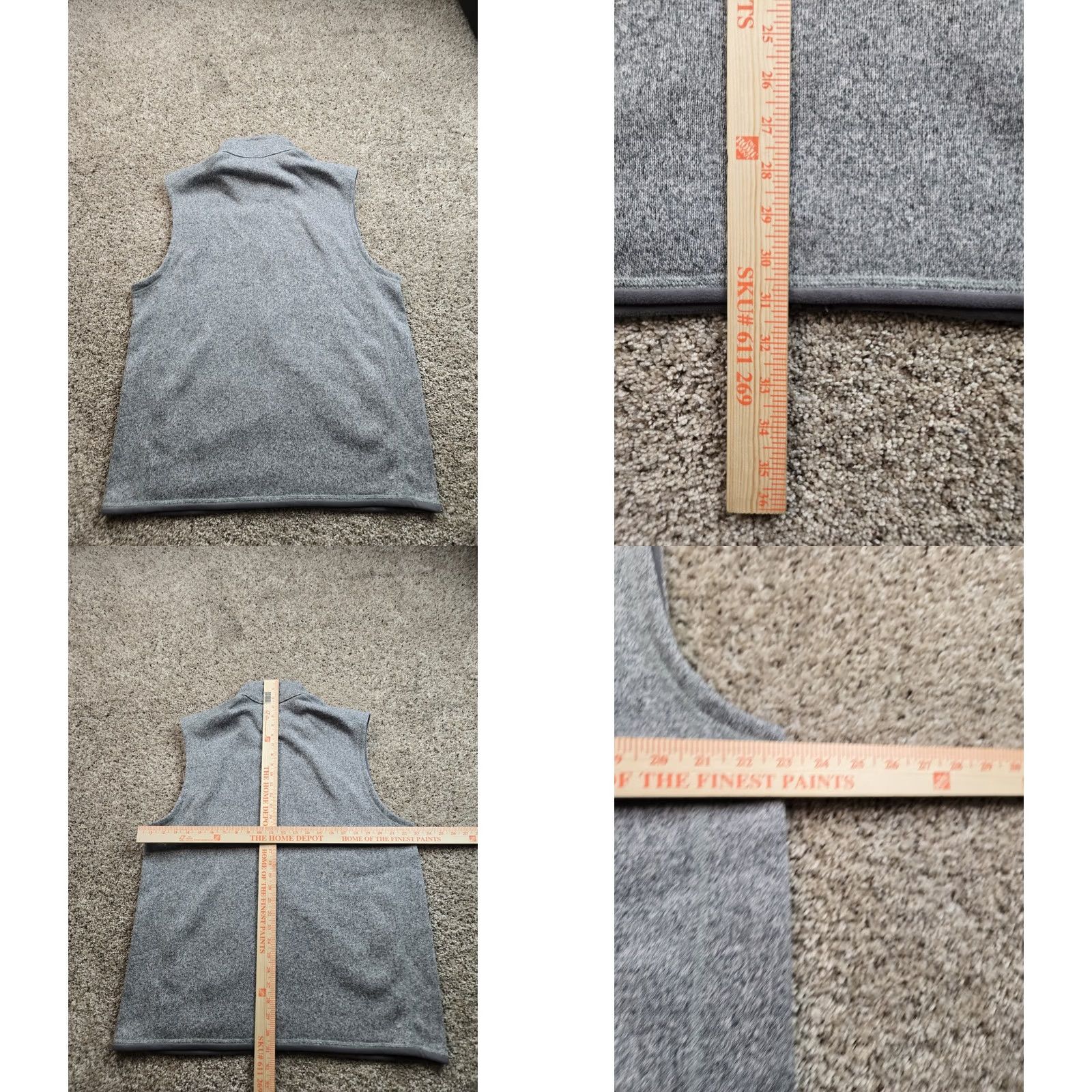 Patagonia Patagonia Vest Mens XL Gray Full Zip Pockets Fleece Sweater Style Outdoor Mock Neck Slim Size US XL / EU 56 / 4 - 8 Thumbnail