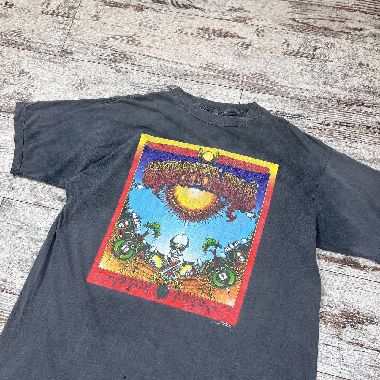 Band Tees × Grateful Dead × Vintage Vintage Grateful Dead 1990 Aoxomoxoa Shrooms T-Shirt Size US XL / EU 56 / 4 - 2 Thumbnail