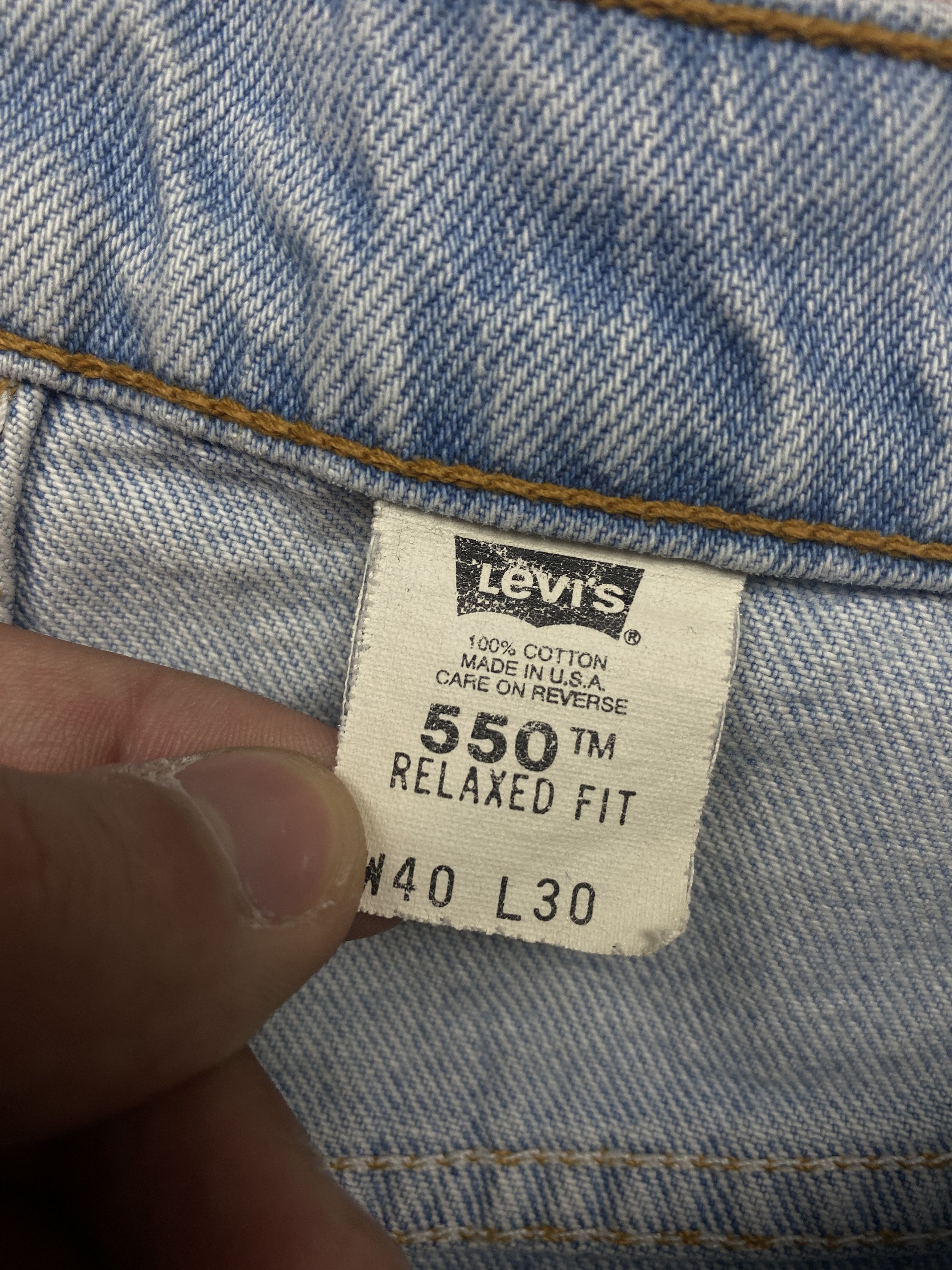 Levi's × Vintage Levis 550 Vintage Mens Denim Pants Jeans Made In Usa Size US 40 / EU 56 - 5 Thumbnail