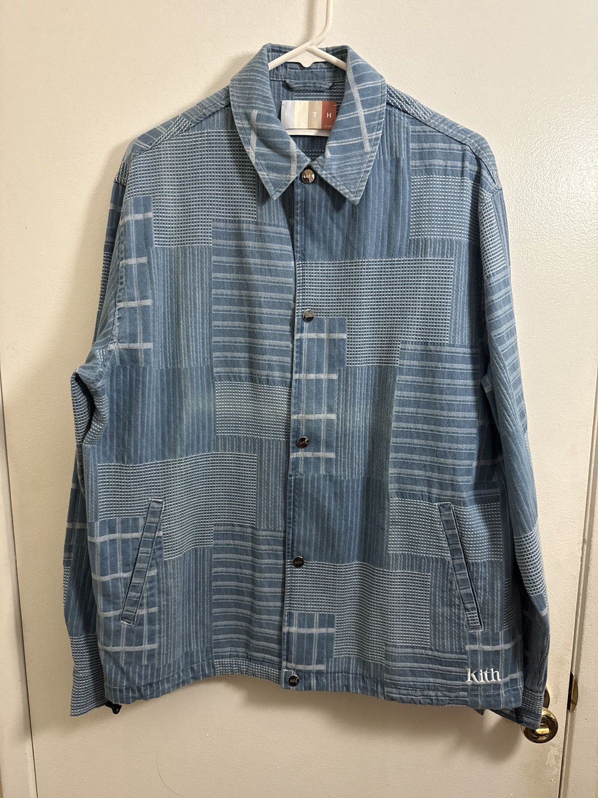 Kith Kith Japanese Indigo Jacquard Coaches Jacket M | Grailed