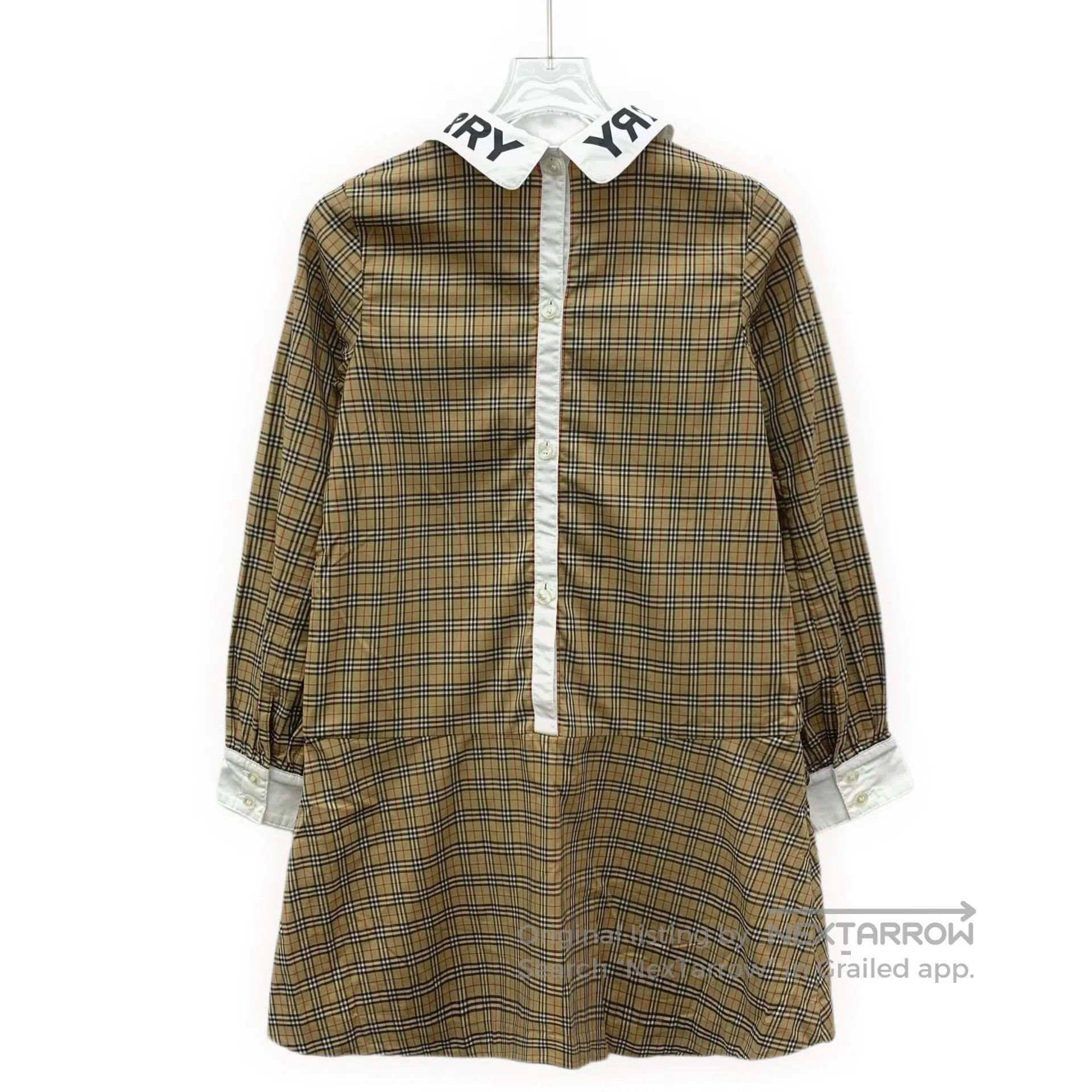 Burberry Burberry Deep brown checkered lapel long sleeve dress| Size M / US 6-8 / IT 42-44 - 2 Thumbnail