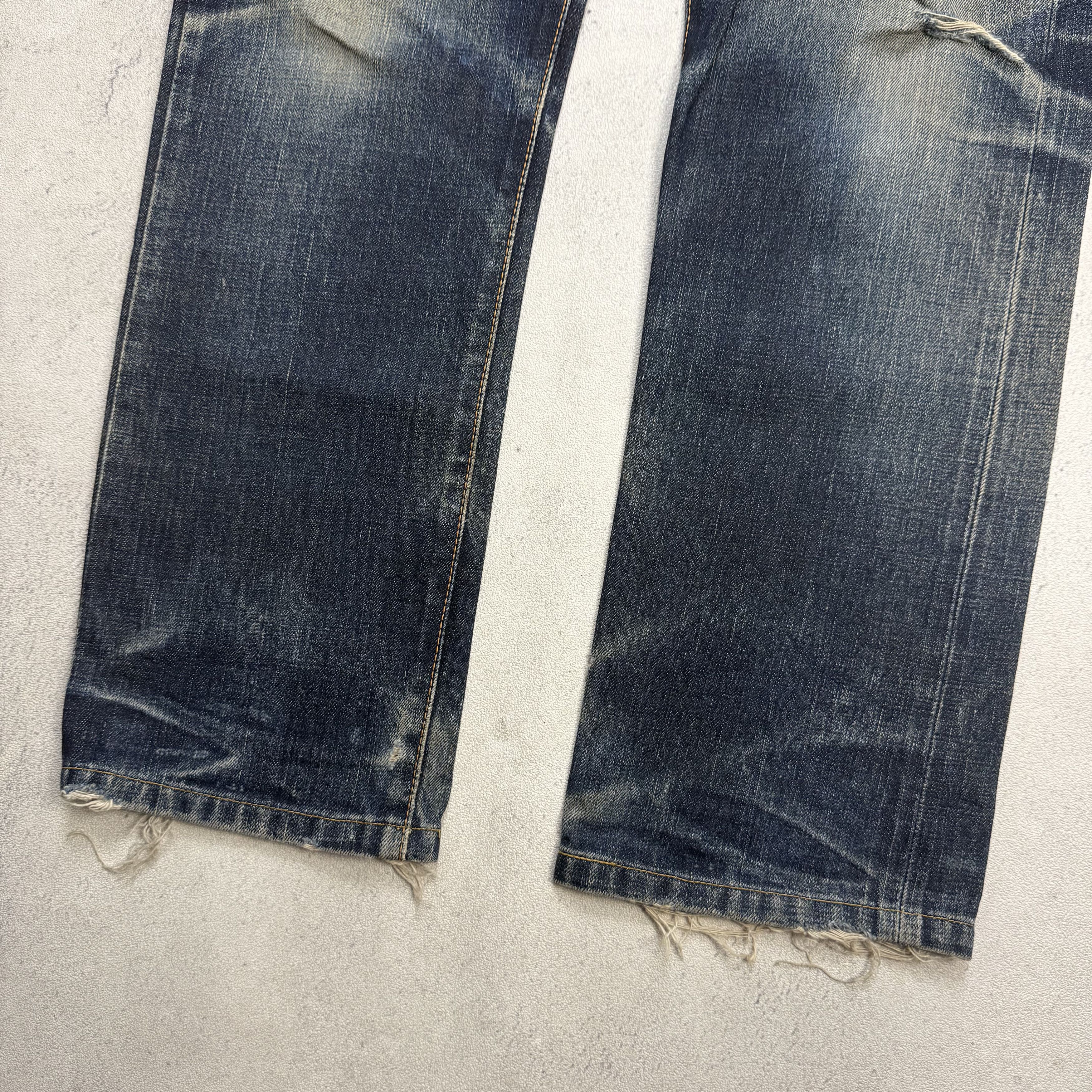 Edwin Vintage Edwin 505zxx Selvedge Distressed Denim Size US 31 - 6 Thumbnail