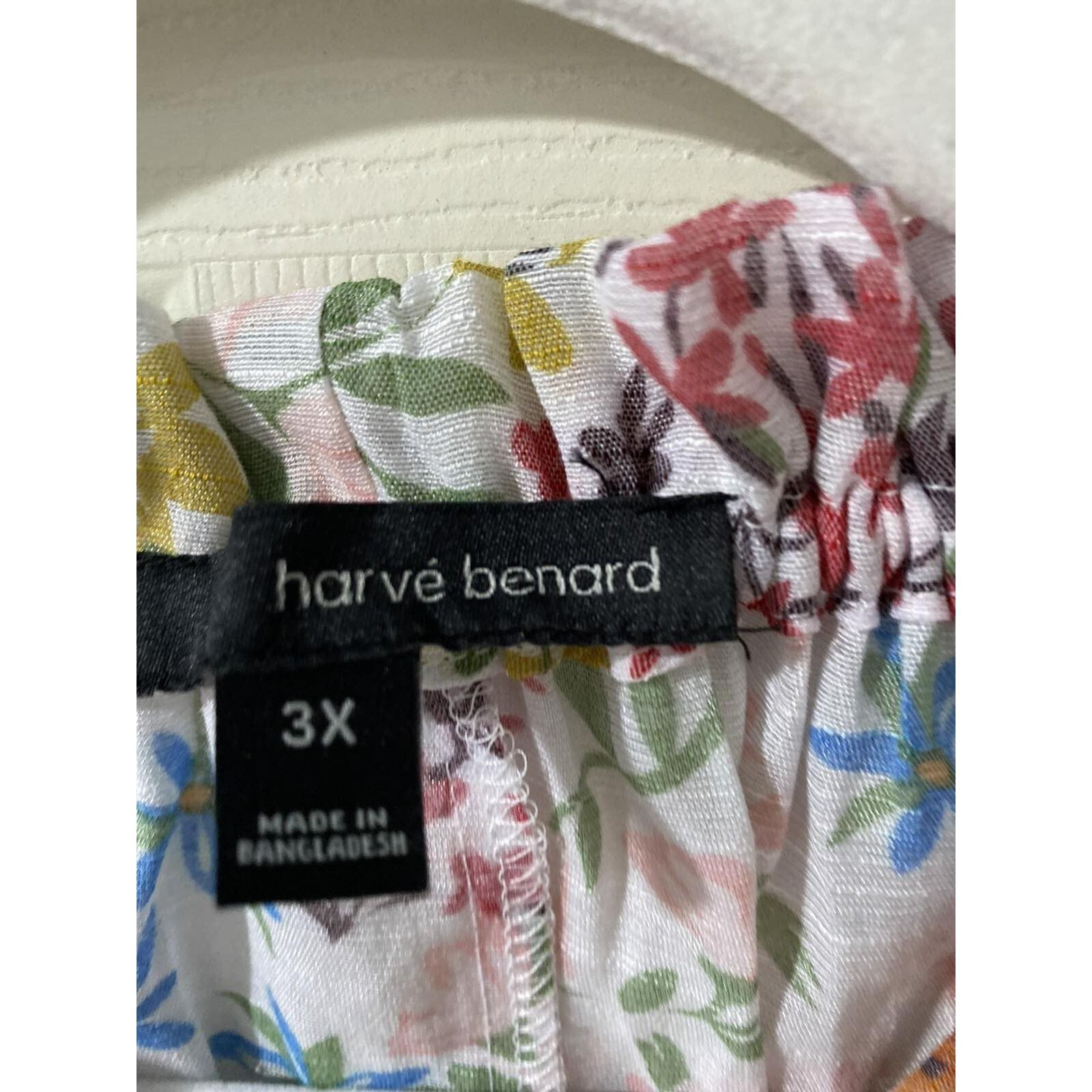 Harve Benard Harve Benard White 3/4 Sleeve Blouse Size 3X Top A003305 Size 3XL / US 20-22 - 4 Thumbnail