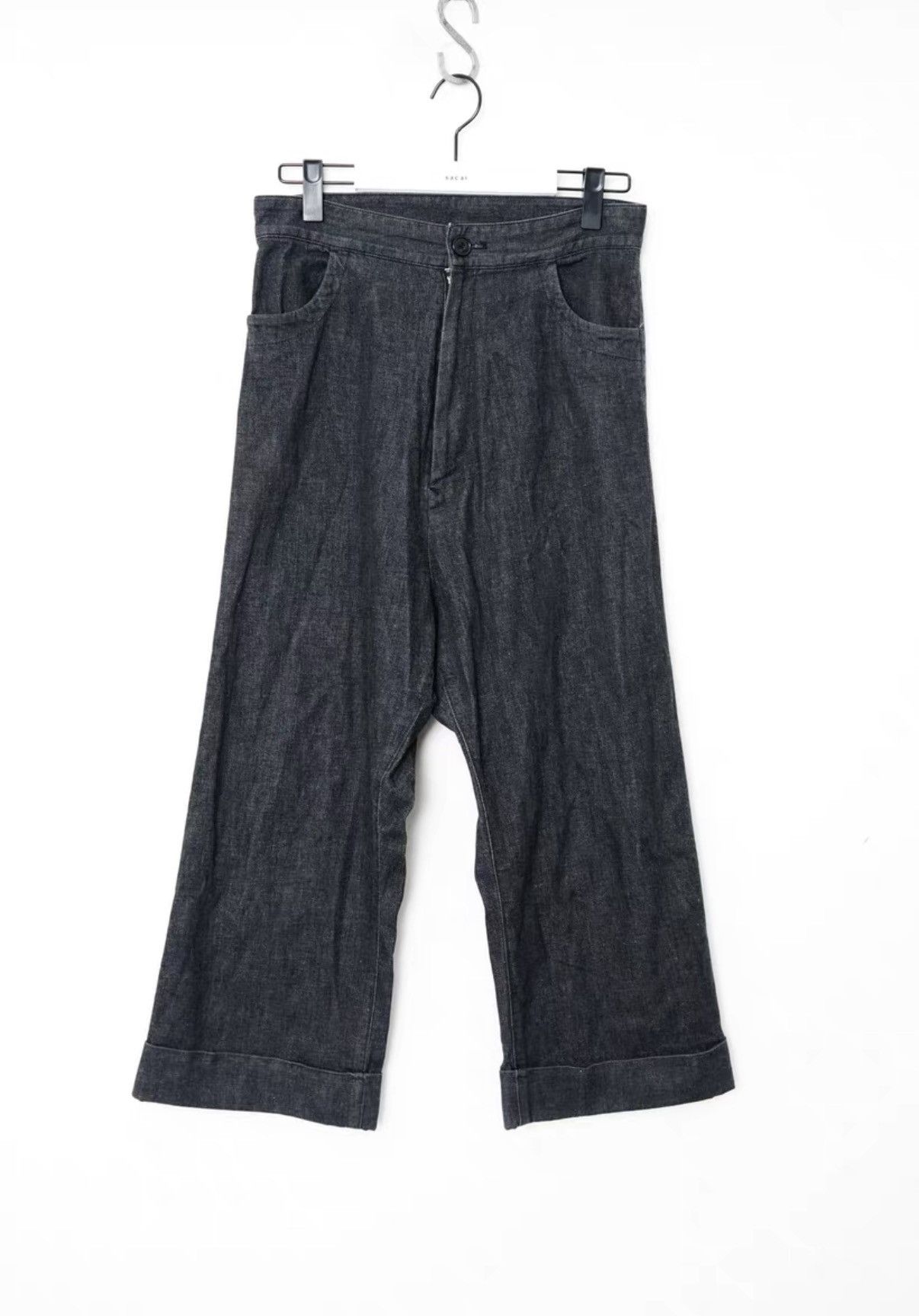 Yohji Yamamoto Yohji Yamamoto Denim Wide-Leg Pants Size US 32 / EU 48 - 1 Thumbnail
