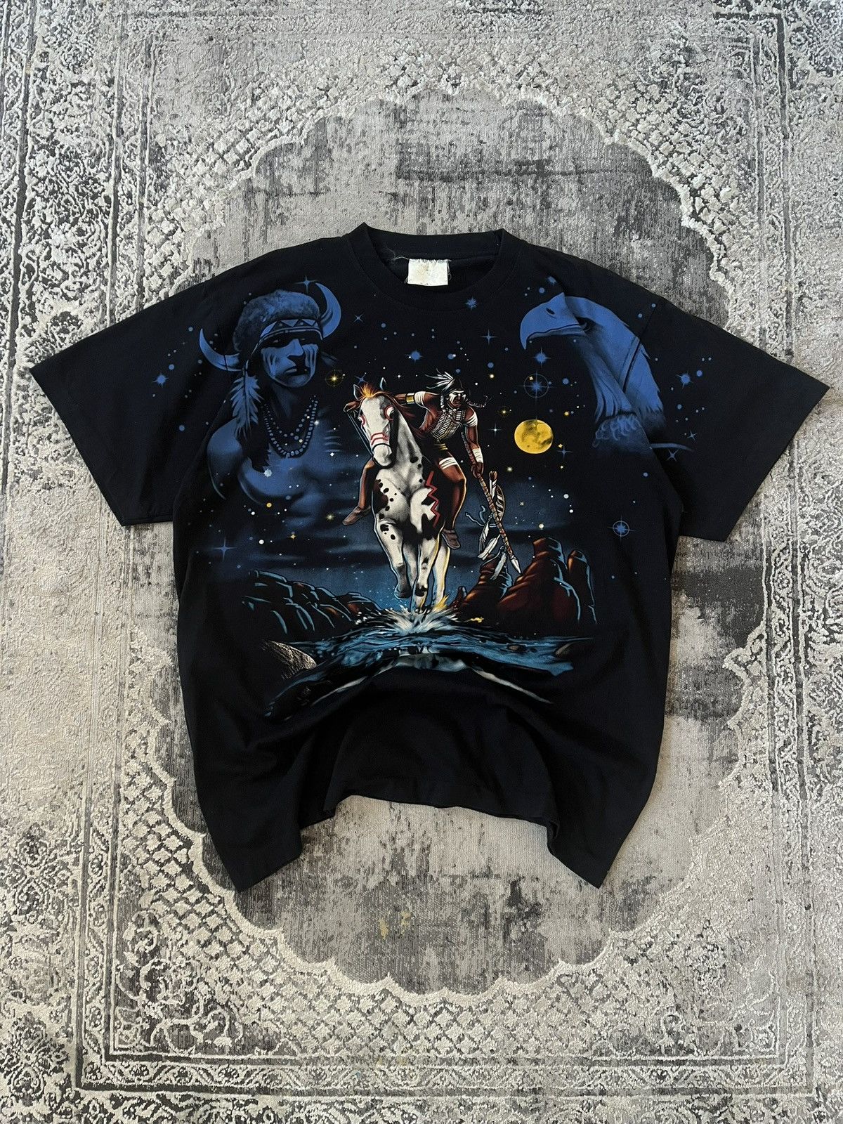 Liquid Blue Vintage Native American overprinted T-shirt 360 print merch Size US L / EU 52-54 / 3 - 3 Thumbnail