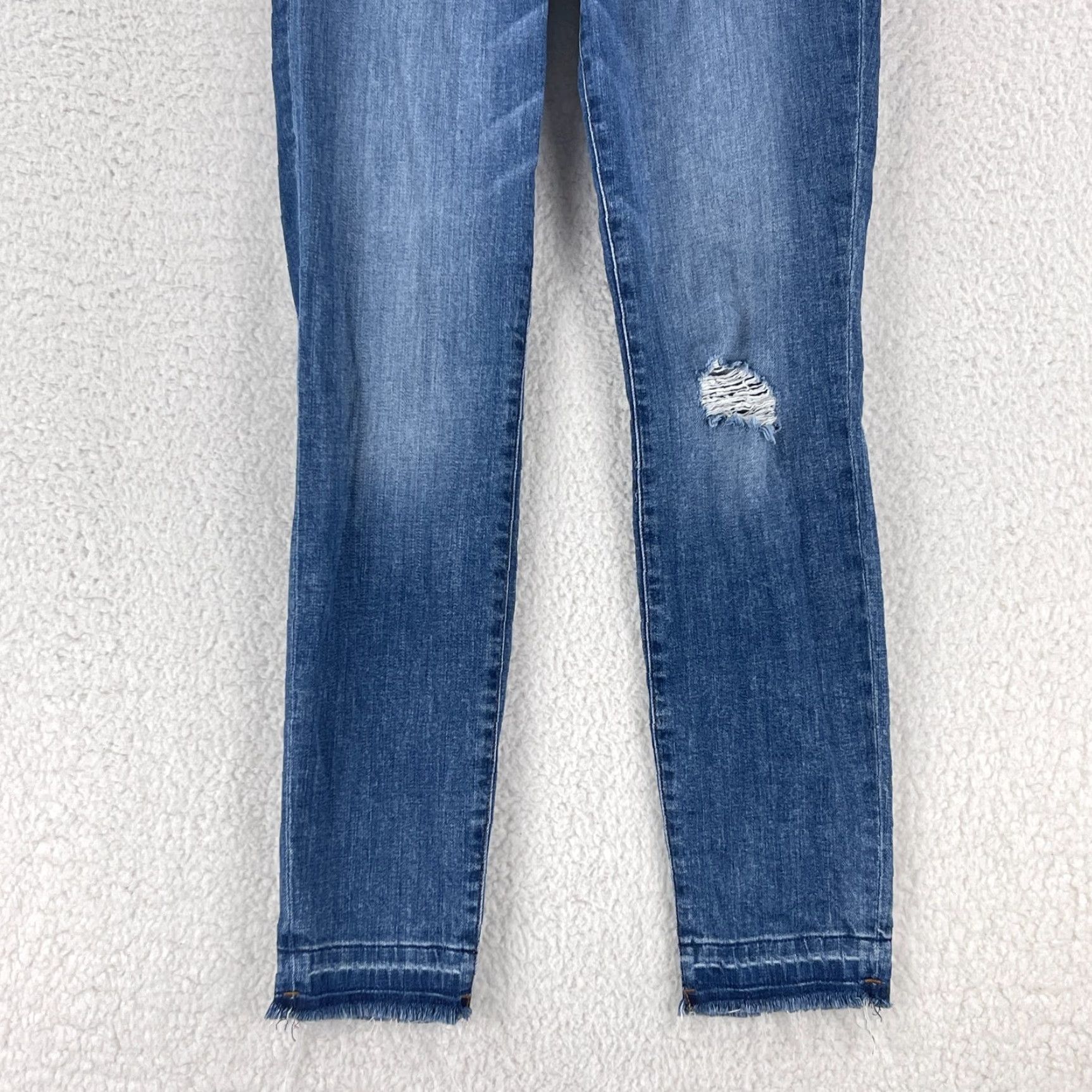 Vintage KUT from the Kloth Chrissie Fab Ab Straight Leg Jeans Womens Mid-Rise Size 0 Blue Size 25" / US 0 / IT 36 - 3 Thumbnail