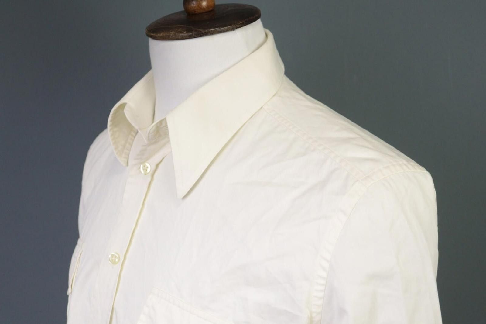 Kenzo Kenzo Homme White Long Sleeve Button Down Shirt Size 41 / 16 Size US M / EU 48-50 / 2 - 8 Thumbnail