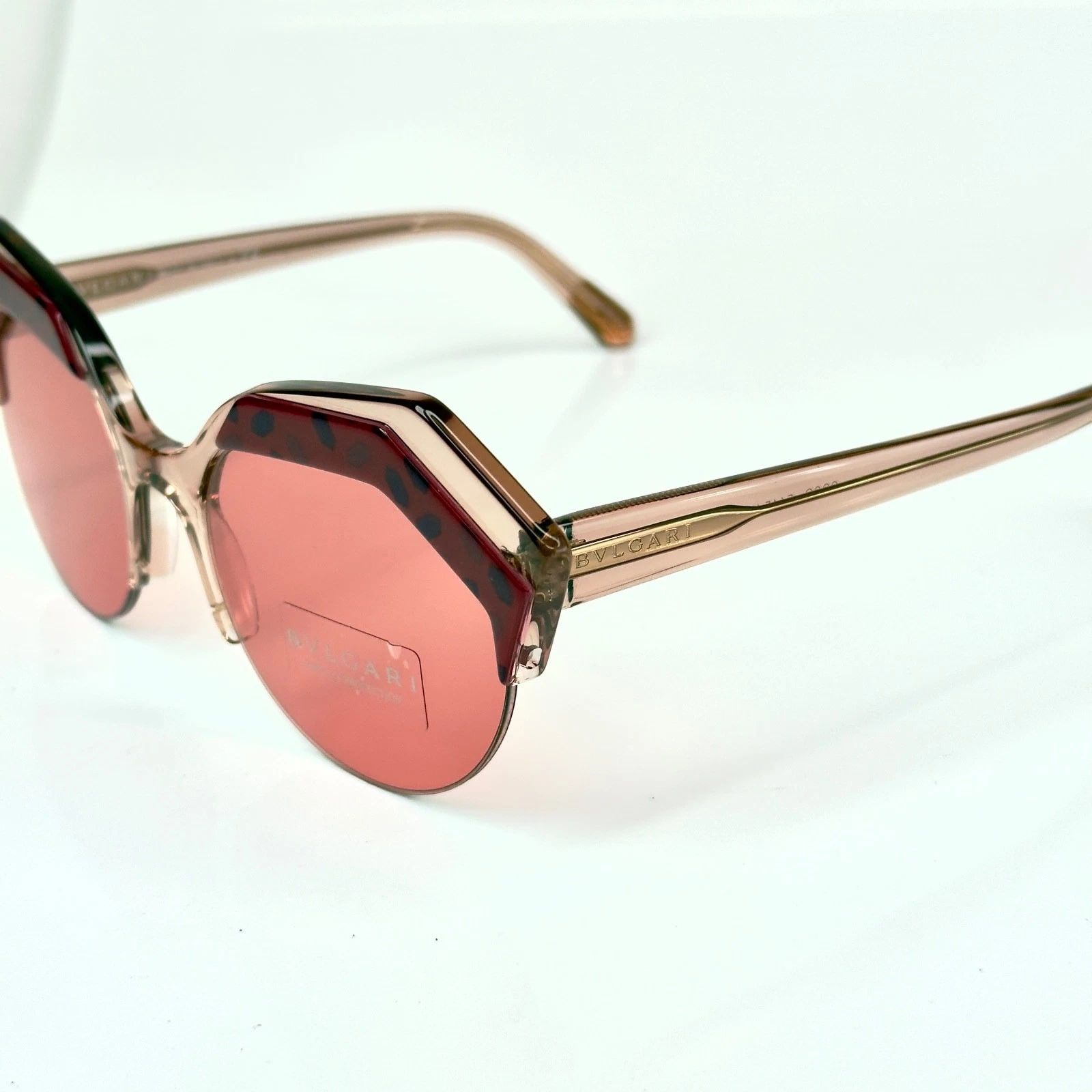 Bvlgari BULGARI BV8203 SERPENTEYES Translucent Peach Sunglass 8203 Size ONE SIZE - 8 Thumbnail