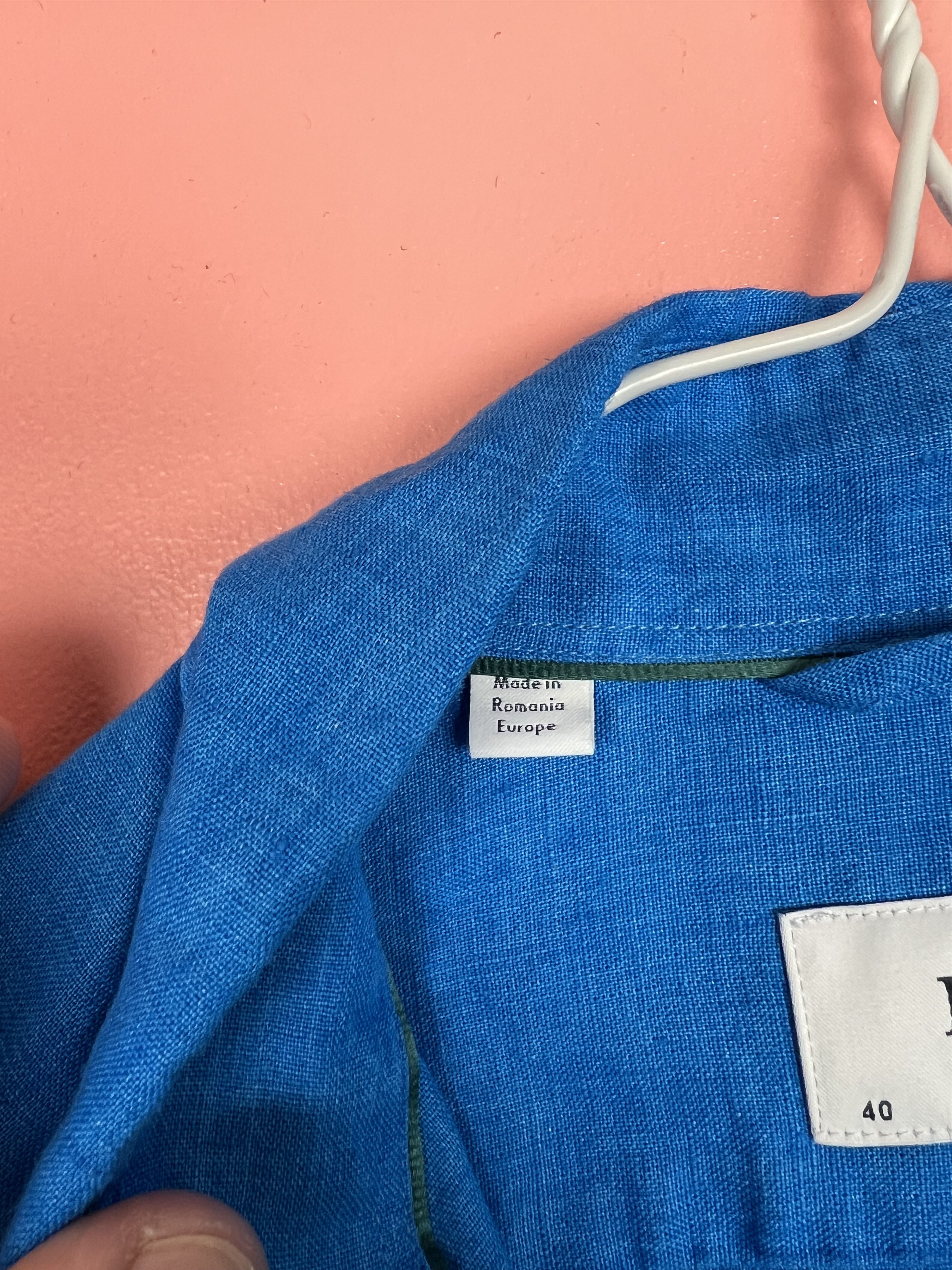 Eton Eton blue linen short sleeve shirt linen button ups luxury Size US M / EU 48-50 / 2 - 7 Thumbnail