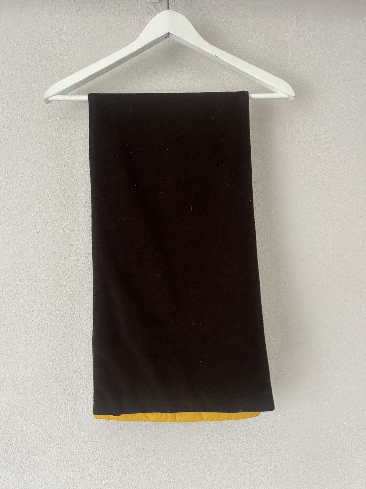 Prada Reversible Prada Scarf in Yellow Nylon and Brown Fleece Size ONE SIZE - 6 Thumbnail