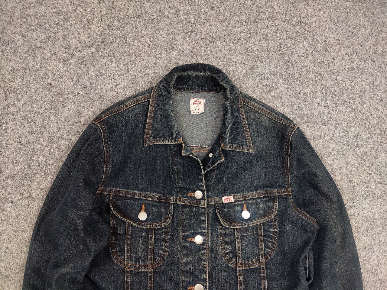 Miss Sixty Vintage Miss Sixty y2k Style Light Blue Denim Button Jacket Size L / US 10 / IT 46 - 4 Thumbnail