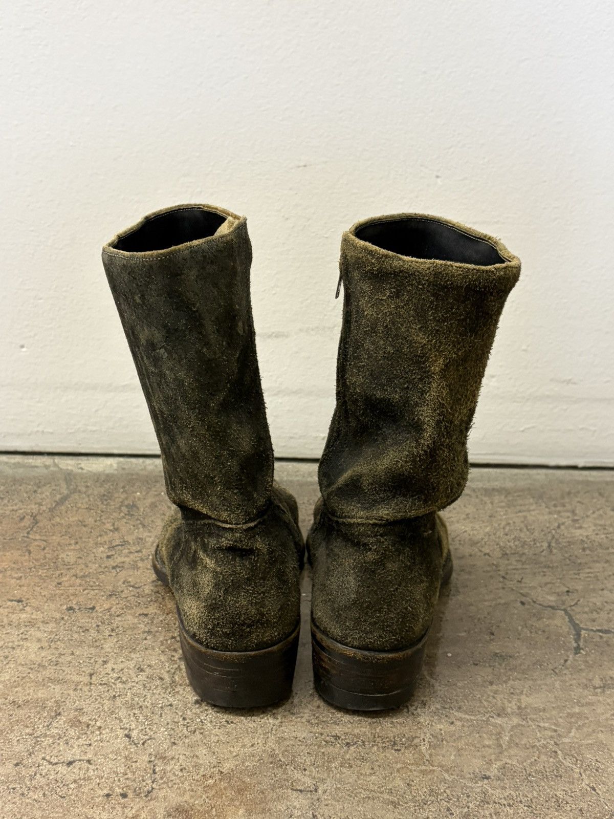 Vintage Vintage SAINT LAURENT REF Rough Out Suede Cowboy Boots 70’s Size US 7.5 / EU 40-41 - 3 Thumbnail