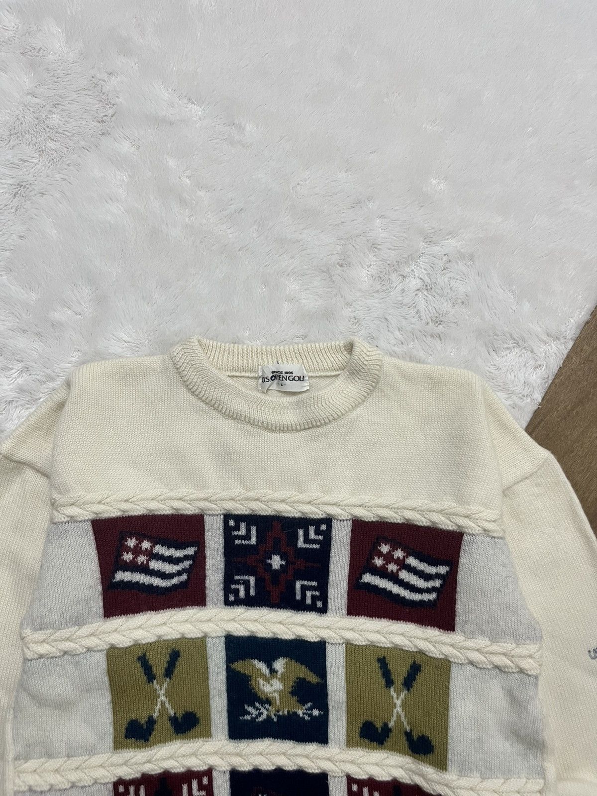 Other Vintage U.S Open Golf Wool Knit Sweater Eagle USA 90s Size US M / EU 48-50 / 2 - 2 Thumbnail