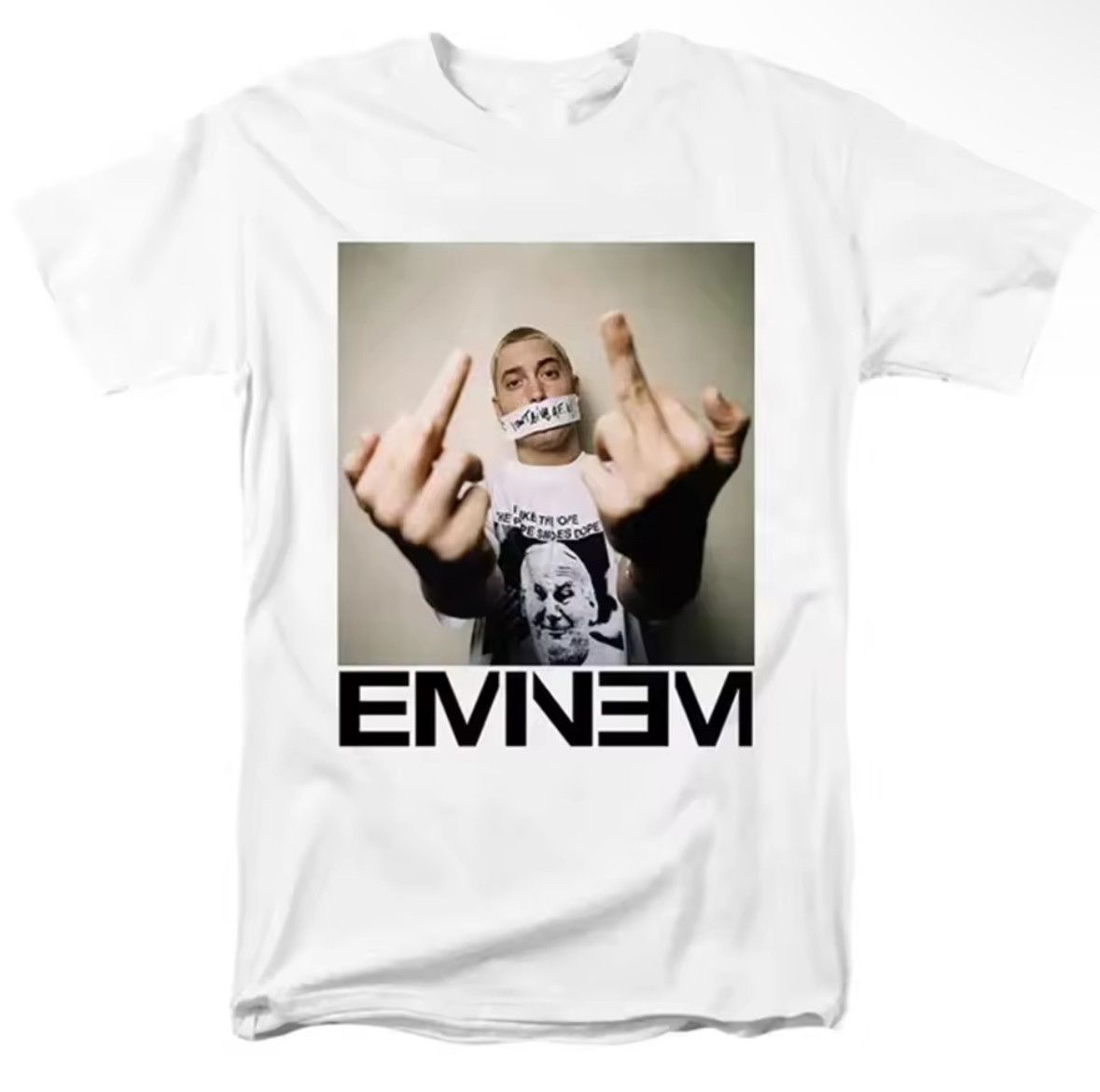 Japanese Brand Fashion Streetwear Y2K Rapper Eminem Short Sleeve T-Shirt Size US M / EU 48-50 / 2 - 1 Thumbnail