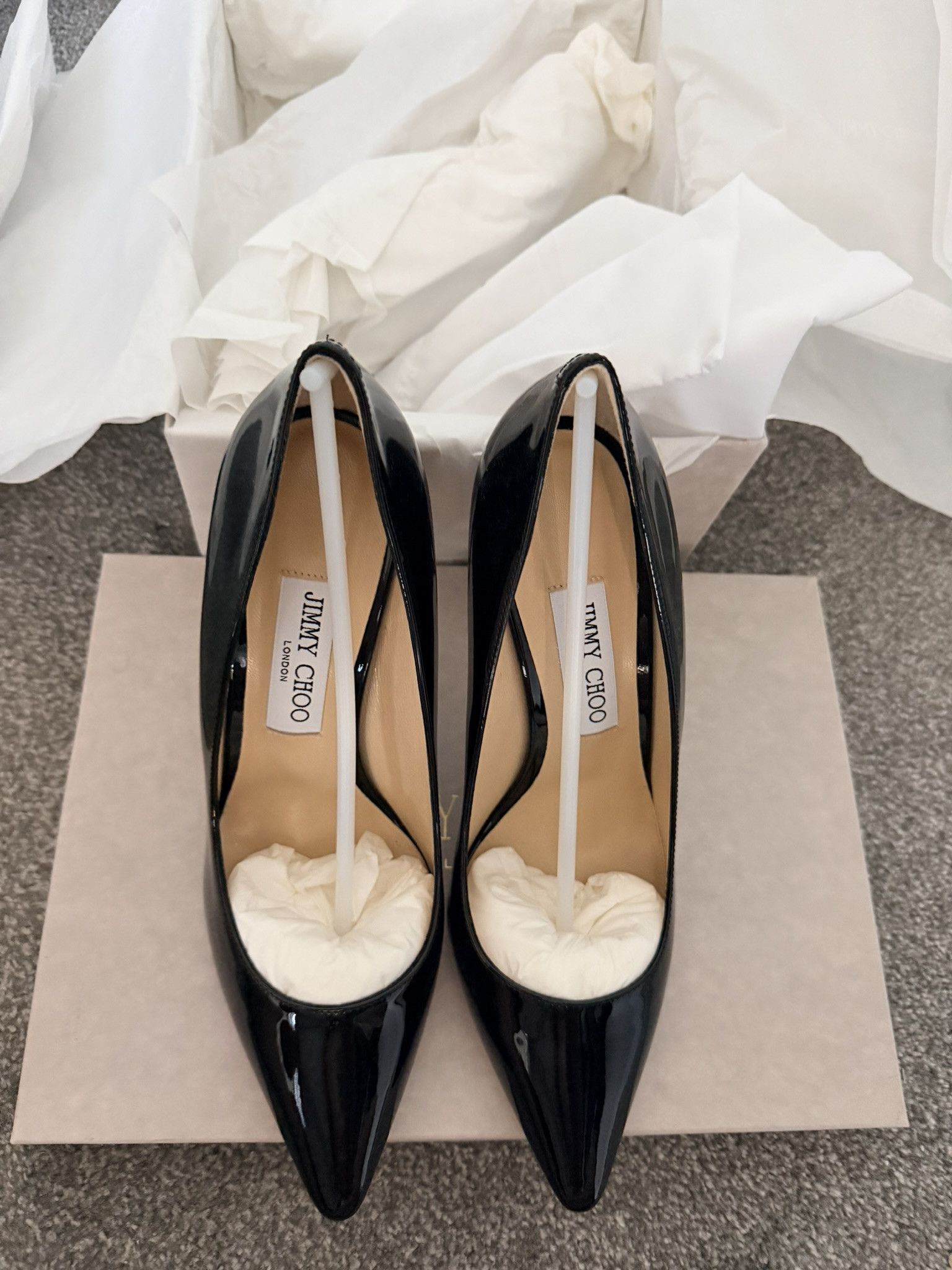 Jimmy Choo Jimmy Choo Romy 85 Black Size 39 EU Size US 9 / IT 39 - 3 Thumbnail