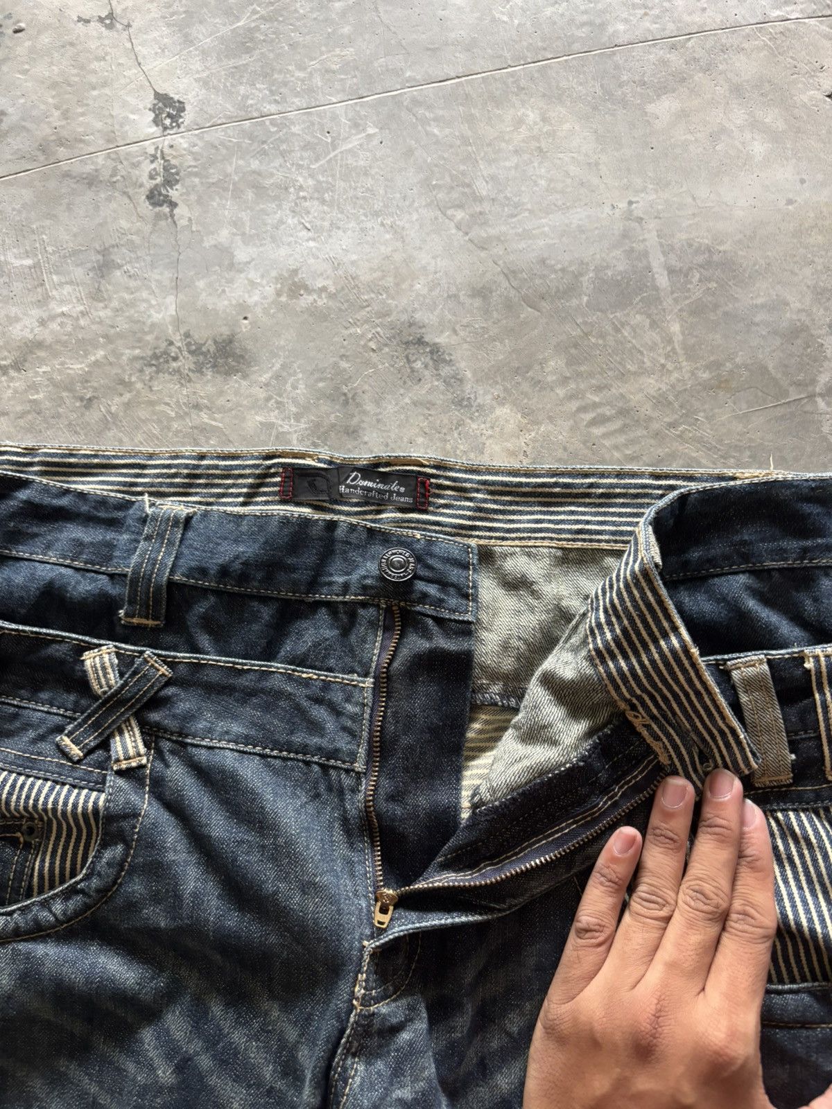 PPFM DOUBLE WAIST DOMINATE JAPANESE WASHED PUNK GRUNGE MUD RUSTY Size US 37 - 5 Thumbnail