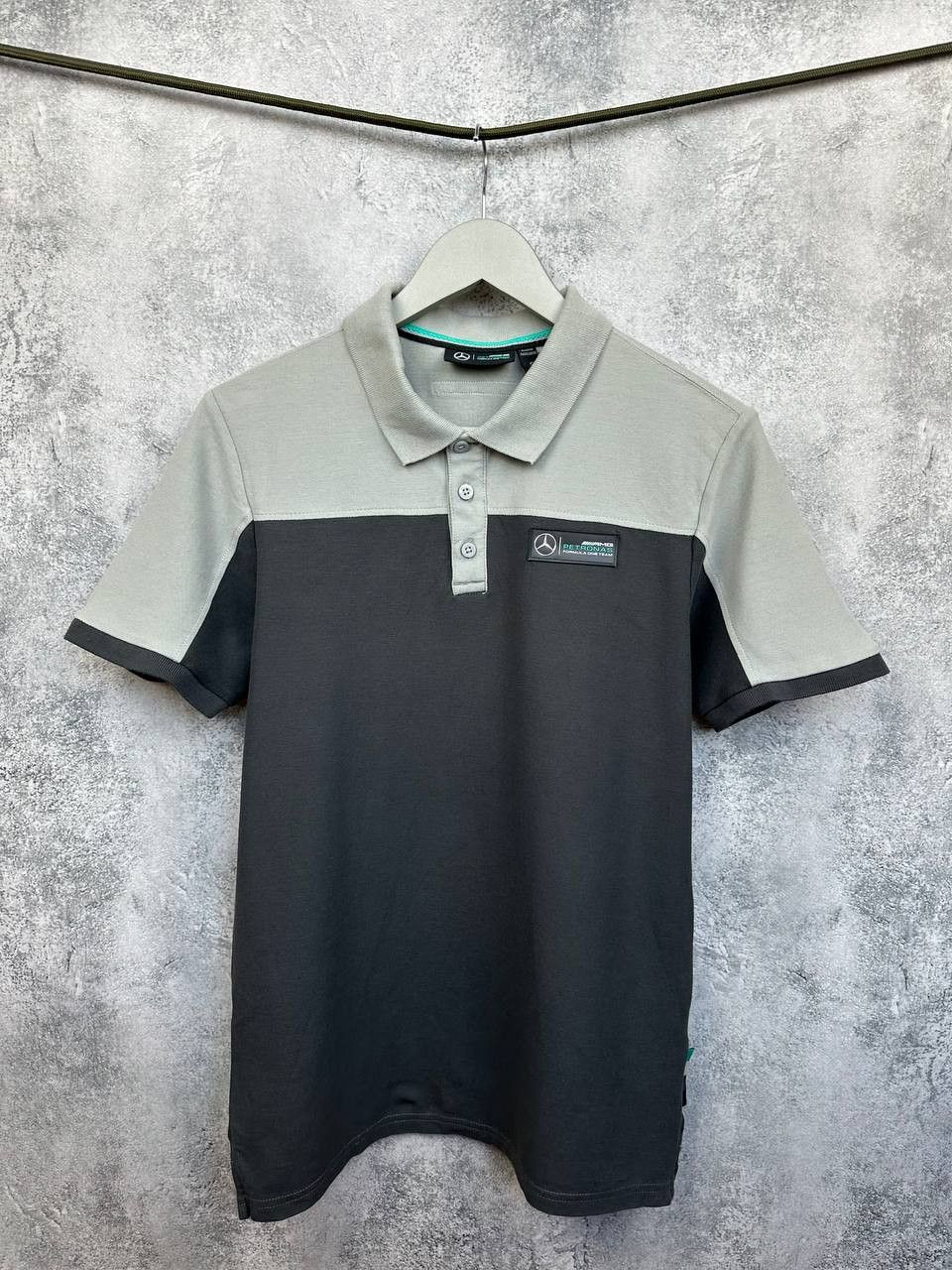 Mercedes-Benz Mercedes AMG Petronas Formula One Team Polo Shirt Grey/Black Size US S / EU 44-46 / 1 - 1 Thumbnail