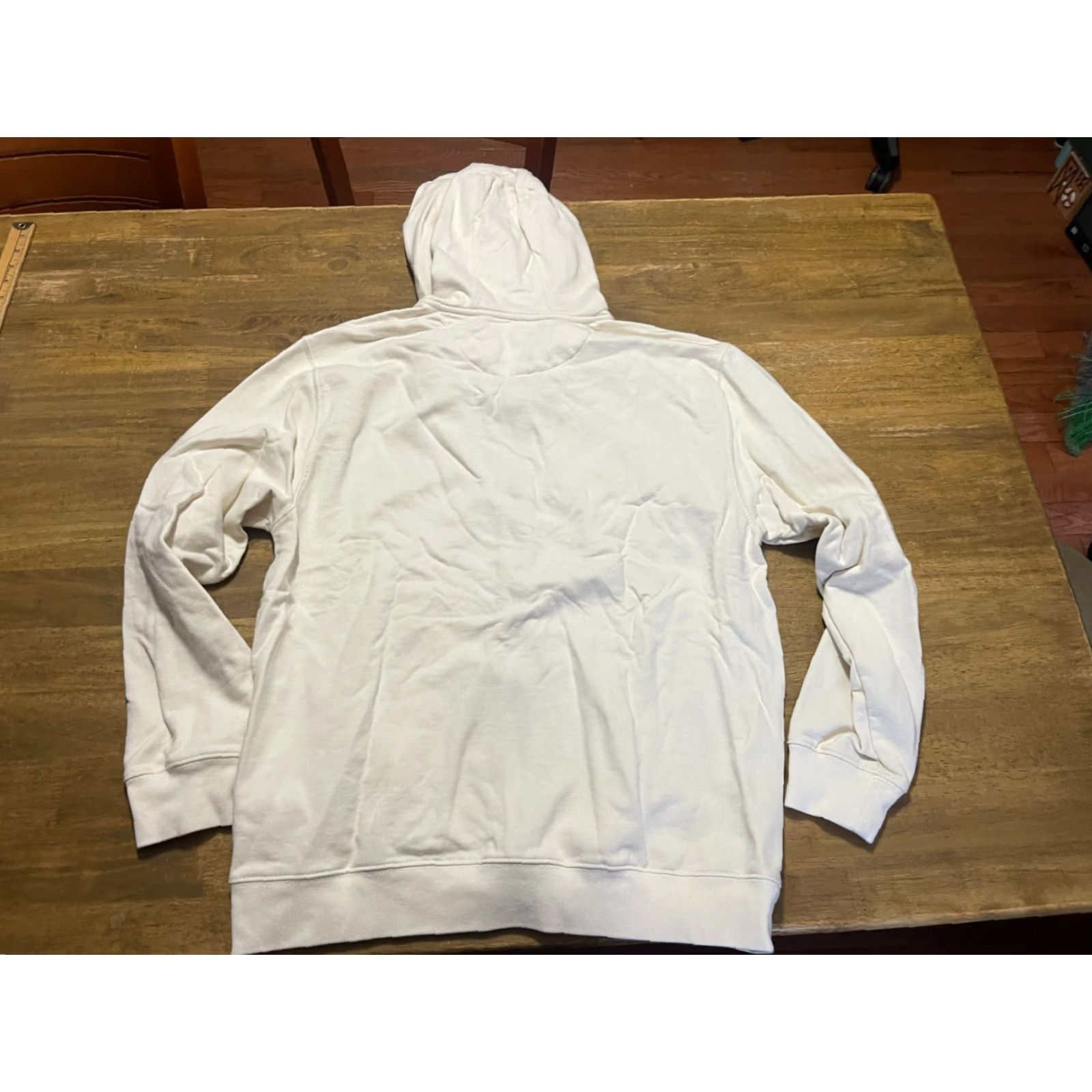 Chaps Chaps Hoodie Womens Large Ivory Full Zip Logo Drawstring Embroidered Size L / US 10 / IT 46 - 2 Thumbnail