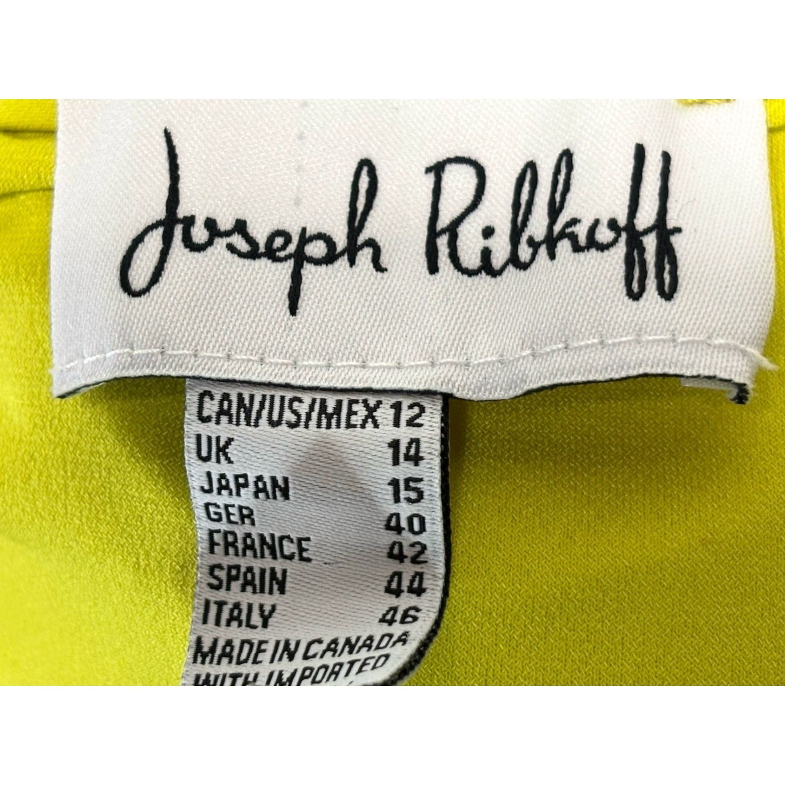 Joseph Ribkoff VINTAGE? No, Joseph Ribkoff Citrine Top Shirt Sz 12 Long Sleeve Round Neck Stretch Solid Green Yellow Women Shirt Ladies Size 12 Casual Comfort Size XL / US 12-14 / IT 48-50 - 6 Thumbnail